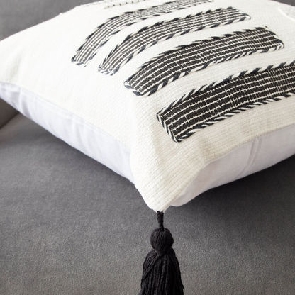 B&W Miller Patch Embroidered Cushion Cover - 45x45cm-Furnishings-image-2