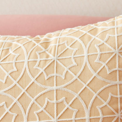 Dupioni Gia Embroidered Cushion Cover - 40x40 cm