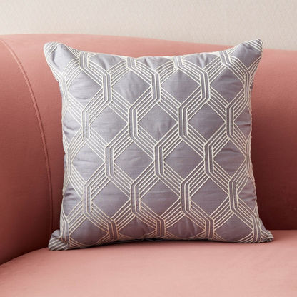 Dupioni Elle Embroidered Cushion Cover - 40x40 cm