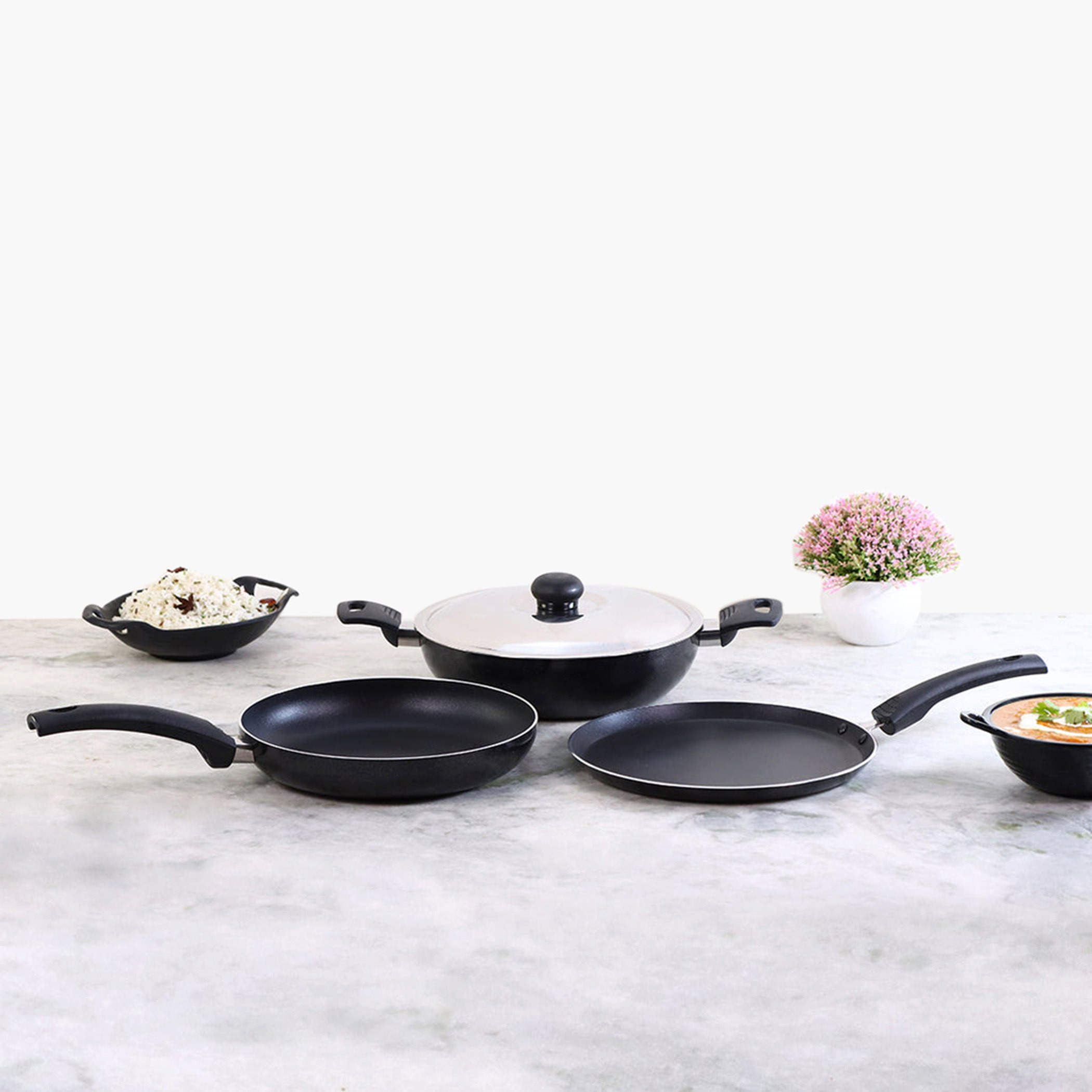 طقم أواني طهي غير قابل للالتصاق مع قاعدة حثيّة من ووندرشيف - 4 قطع-hbxhomeware-hbxkitchen-image-1