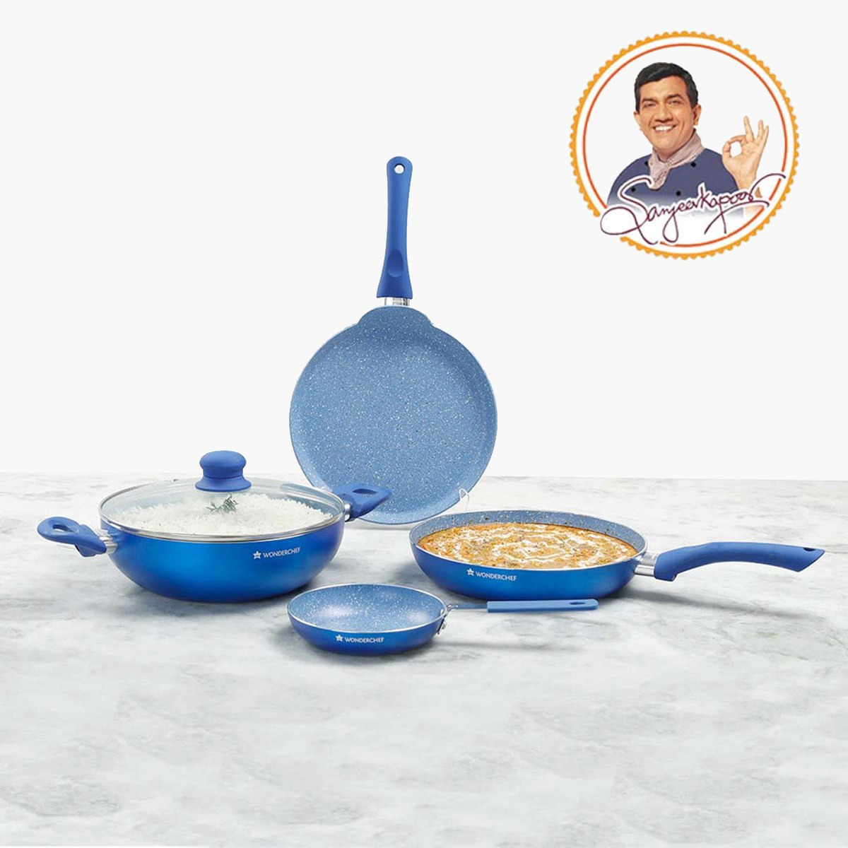 طقم أواني طهي غير قابل للالتصاق مع قاعدة حثيّة من ووندرشيف - 5 قطع-hbxhomeware-hbxkitchen-image-1