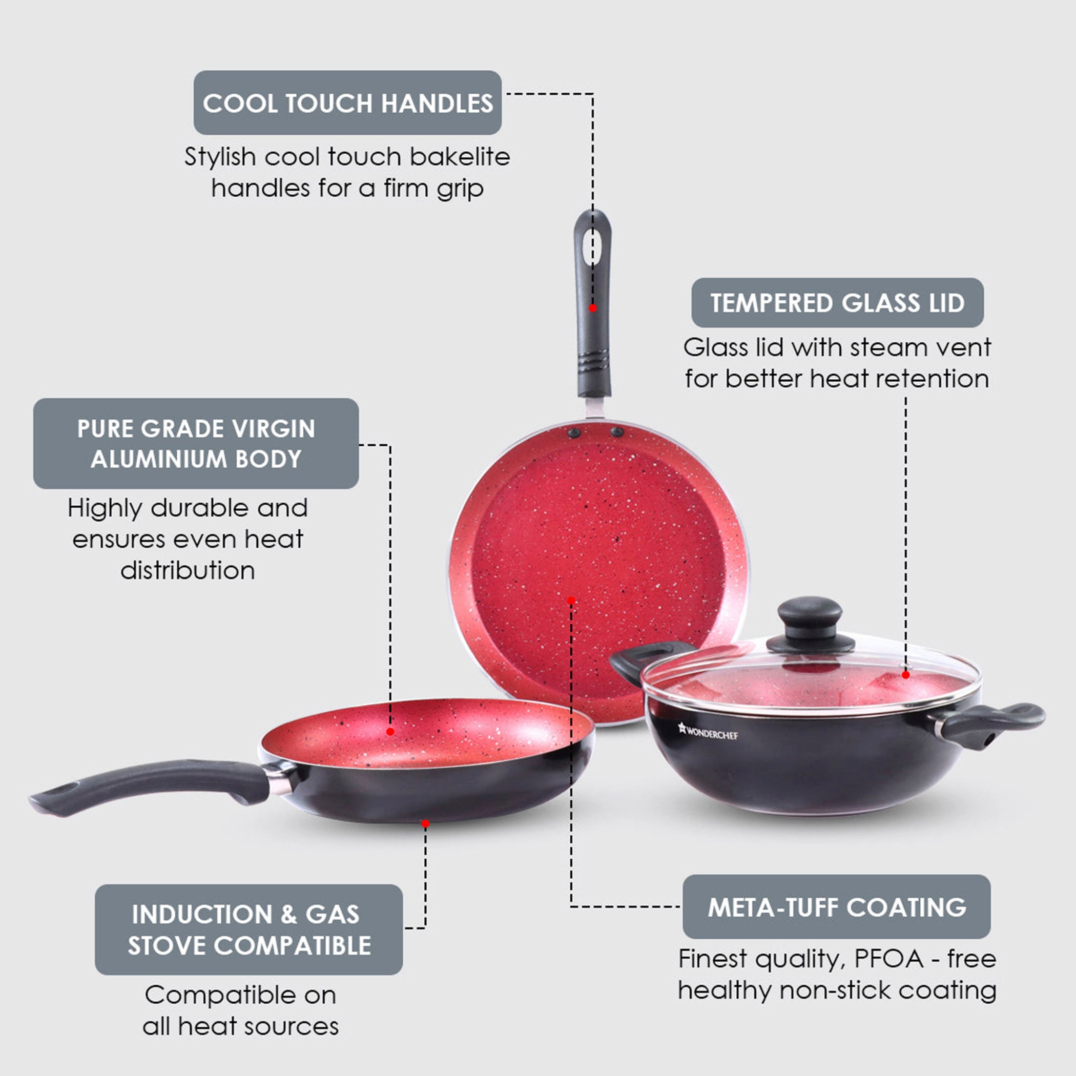 Wonderchef 4-Piece Non-Stick Tawa-Pan-Wok Induction Bottom Cookware Set with Lid-hbxhomeware-hbxkitchen-image-6