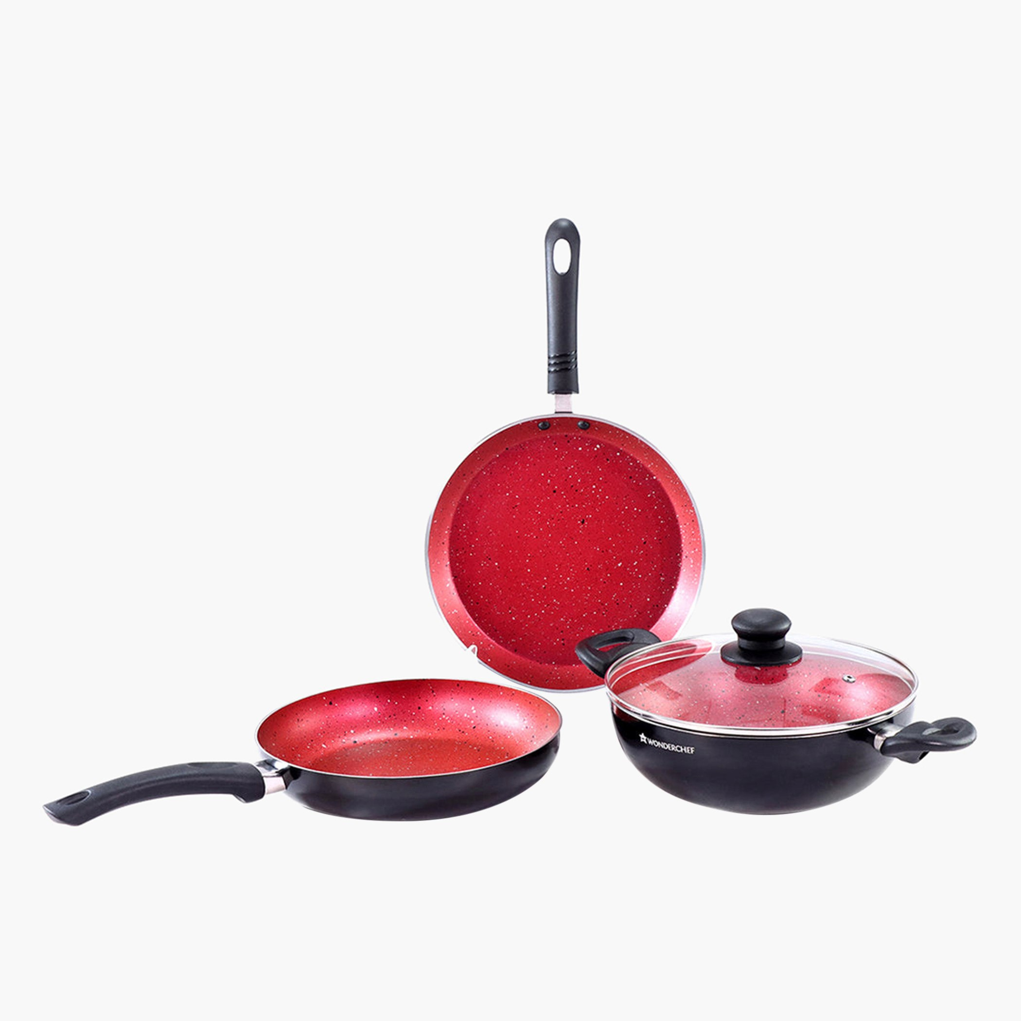 Wonderchef 4-Piece Non-Stick Tawa-Pan-Wok Induction Bottom Cookware Set with Lid-hbxhomeware-hbxkitchen-image-7