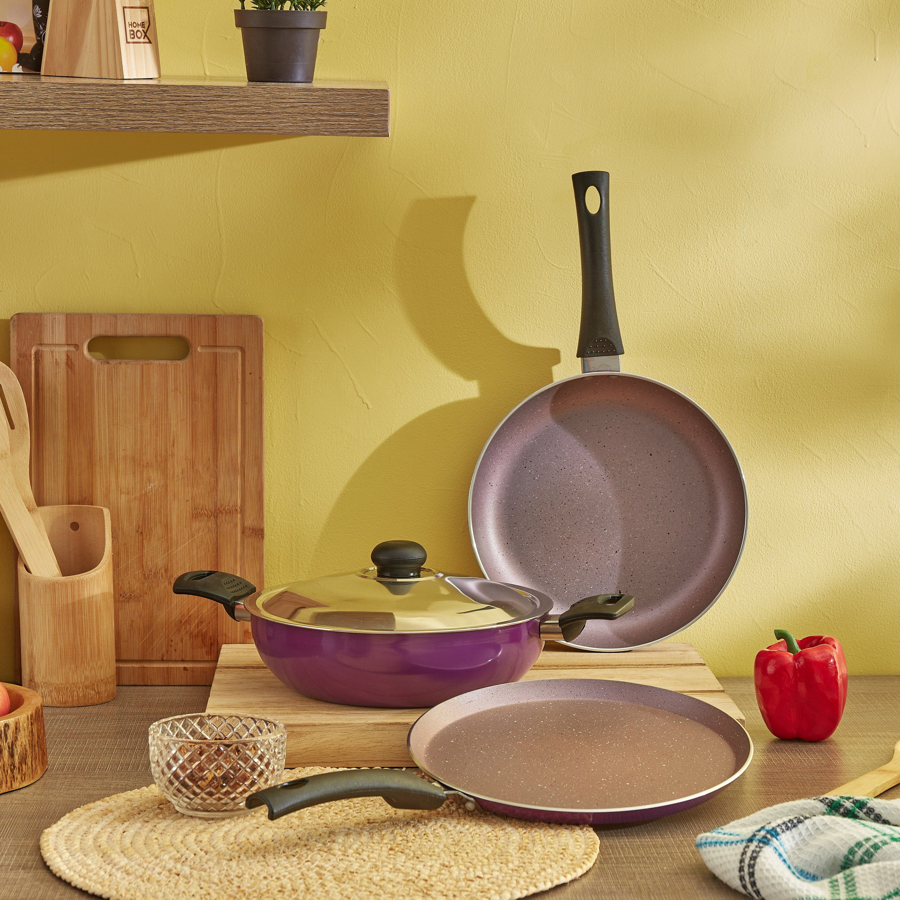 طقم أواني طهي غير قابل للالتصاق مع قاعدة حثيّة من ووندرشيف - 4 قطع-hbxhomeware-hbxkitchen-image-7