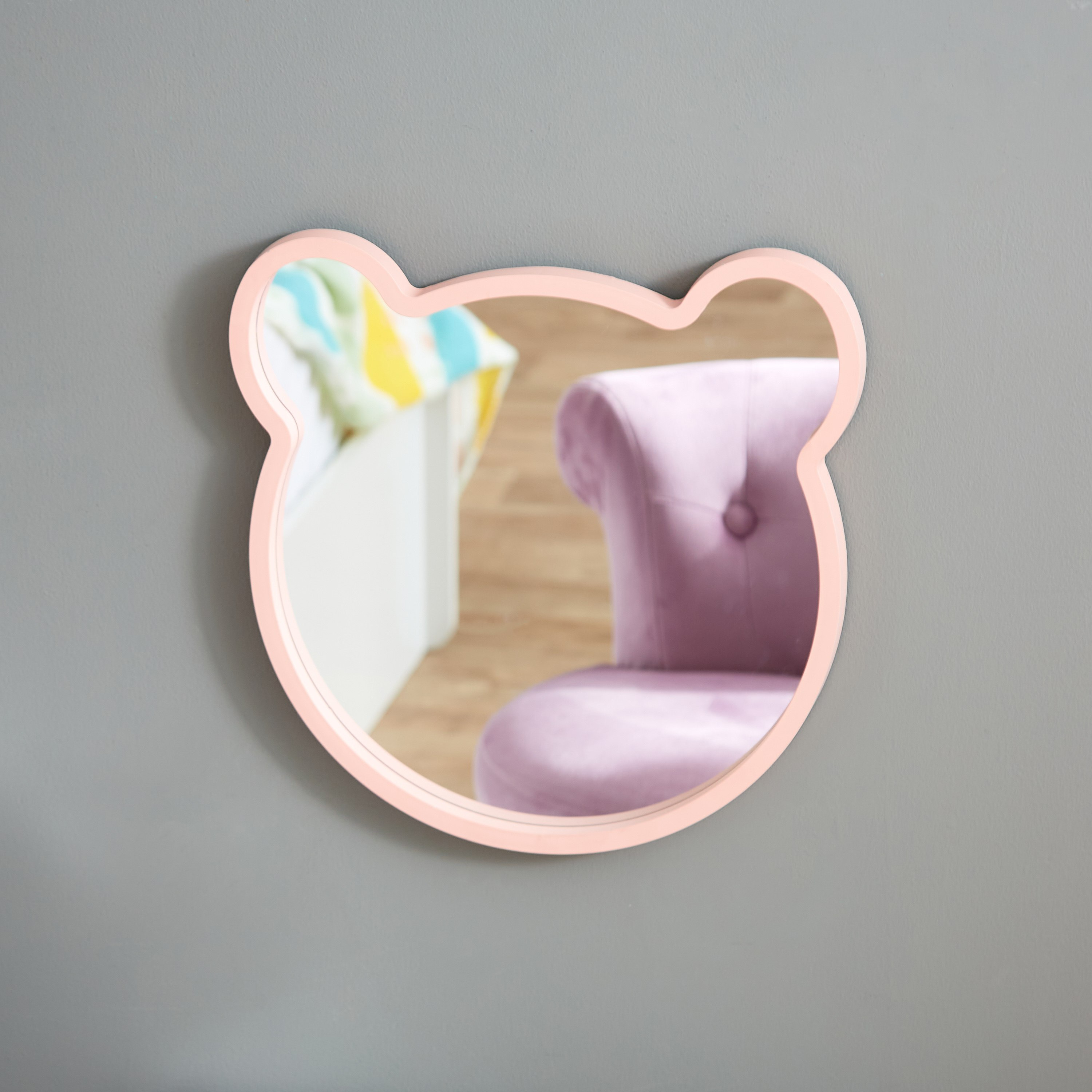 مرآة حائط بولي بروبيلين بشكل ميكي ماوس من بوه - 34.8x34.5x1.8 سم-hbxhomeware-hbxkidsandyouth-image-1
