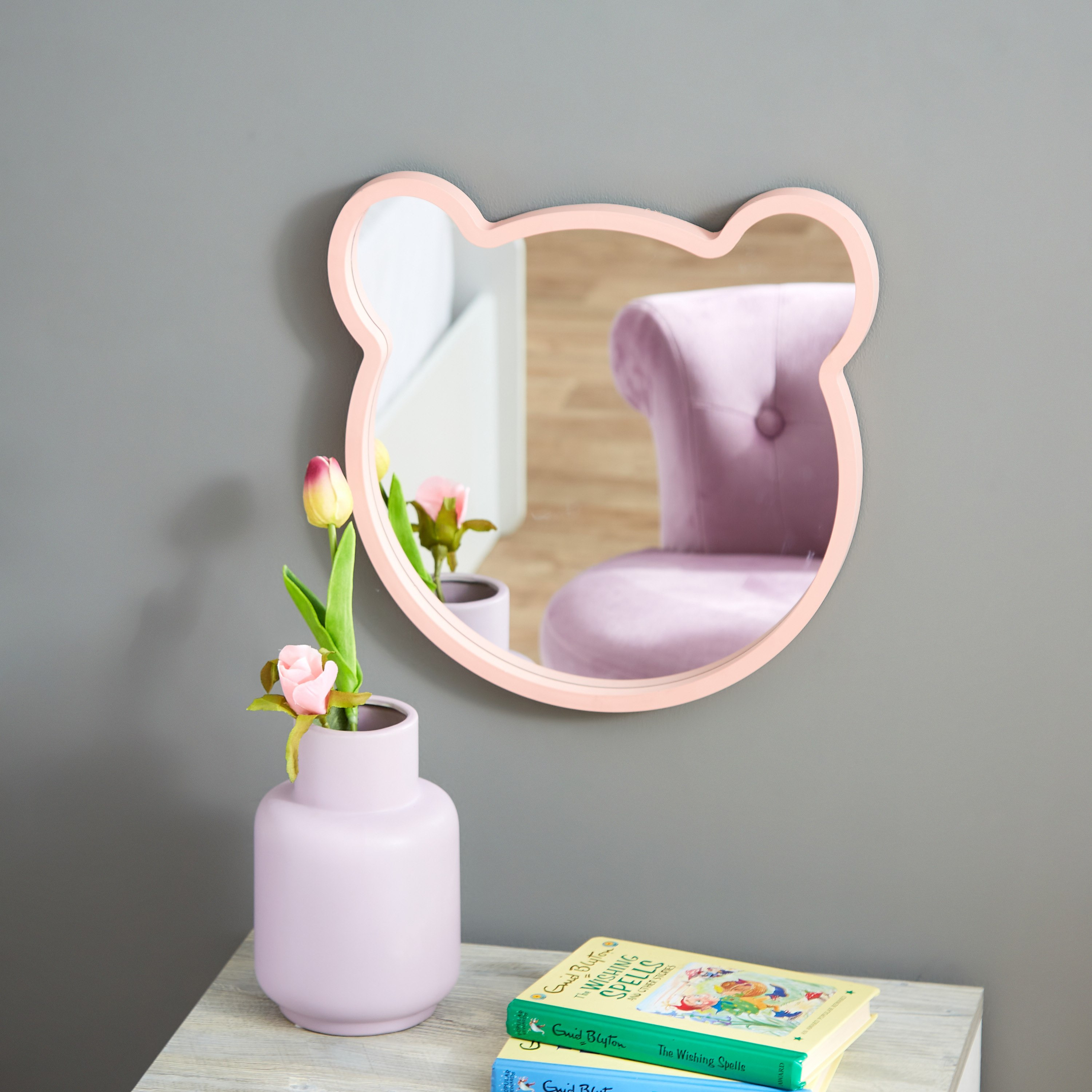 مرآة حائط بولي بروبيلين بشكل ميكي ماوس من بوه - 34.8x34.5x1.8 سم-hbxhomeware-hbxkidsandyouth-image-4