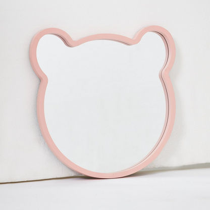 Pooh Mickey Mouse Shape Polypropylene Wall Mirror - 34.8x34.5x1.8 cms
