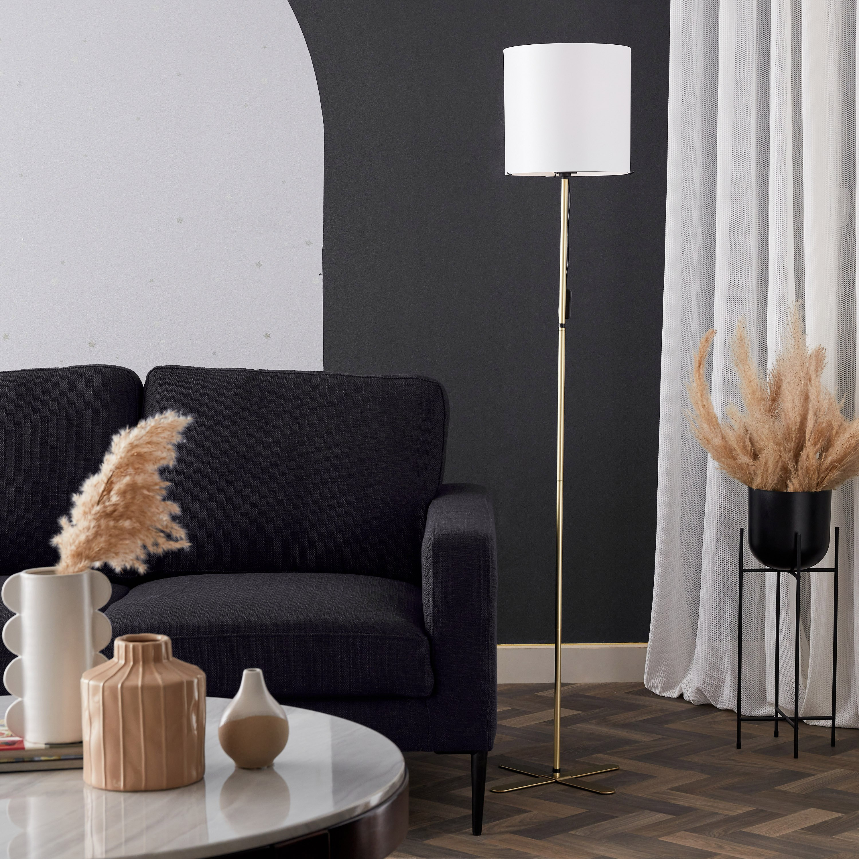 Blaze Metal Floor Lamp with Shade - 149 cm-hbxhomeware-hbxdecorandfurnishings-image-5