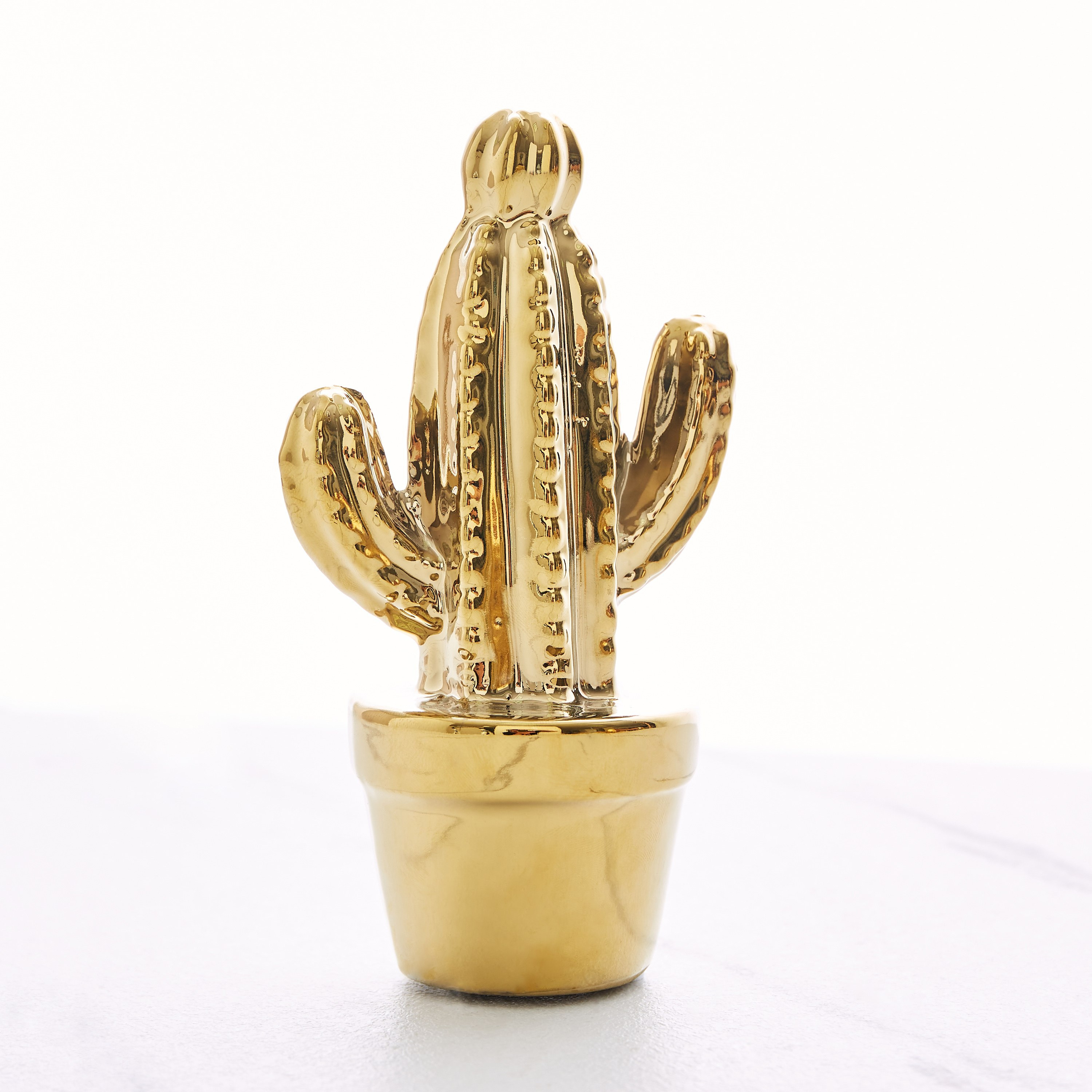 قطعة ديكور بتصميم صبار مع أصيص من جلايد - 9x7x16.5 سم-hbxhomeware-homedecor-figurinesandornaments-image-1