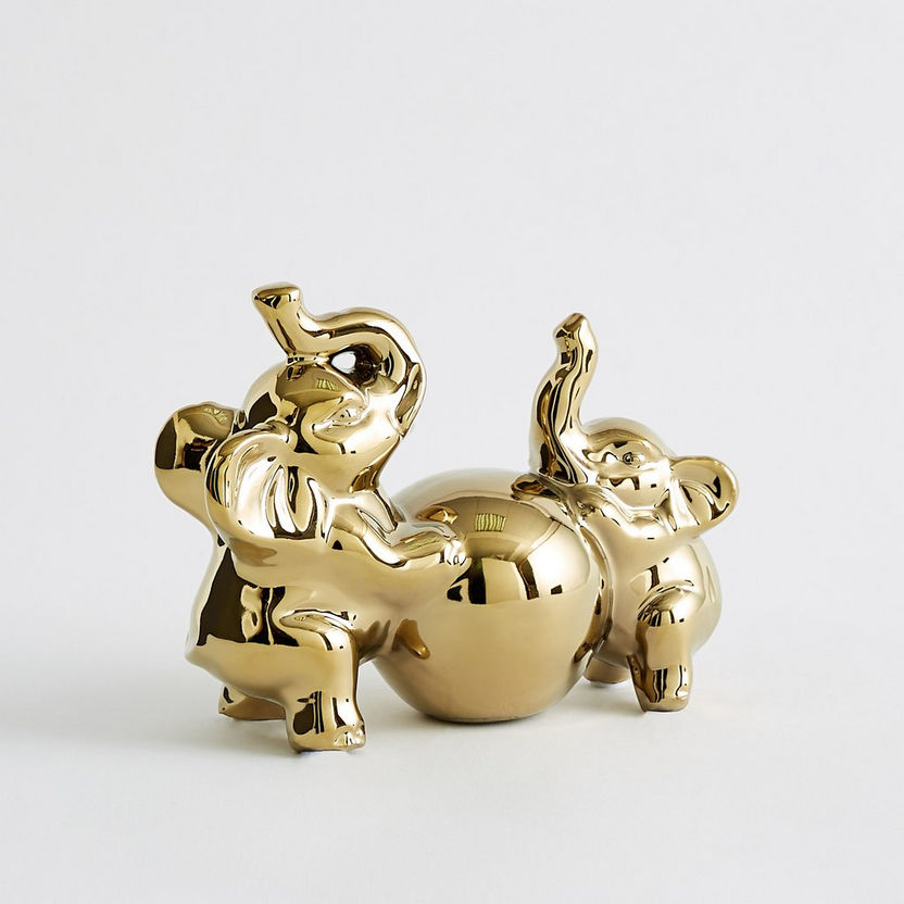 Glide Decorative Elephant Showpiece - 16.5x7.5x13 cm-Figurines and Ornaments-image-4
