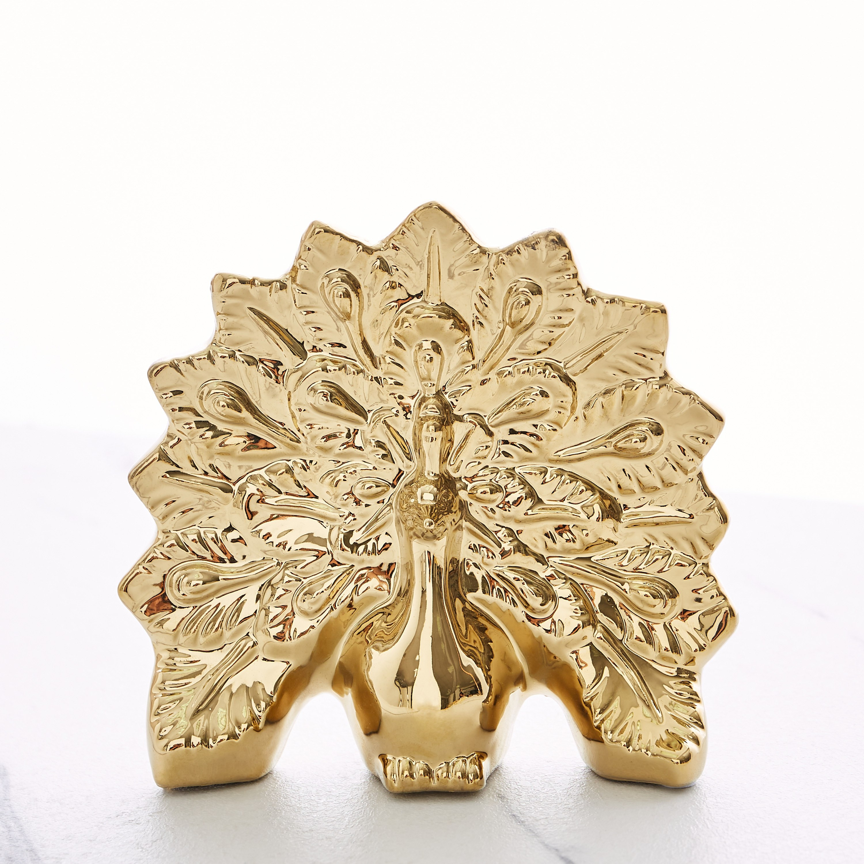 تمثال ديكور طاووس من جلايد - 20x7.5x19 سم-hbxhomeware-homedecor-figurinesandornaments-image-1