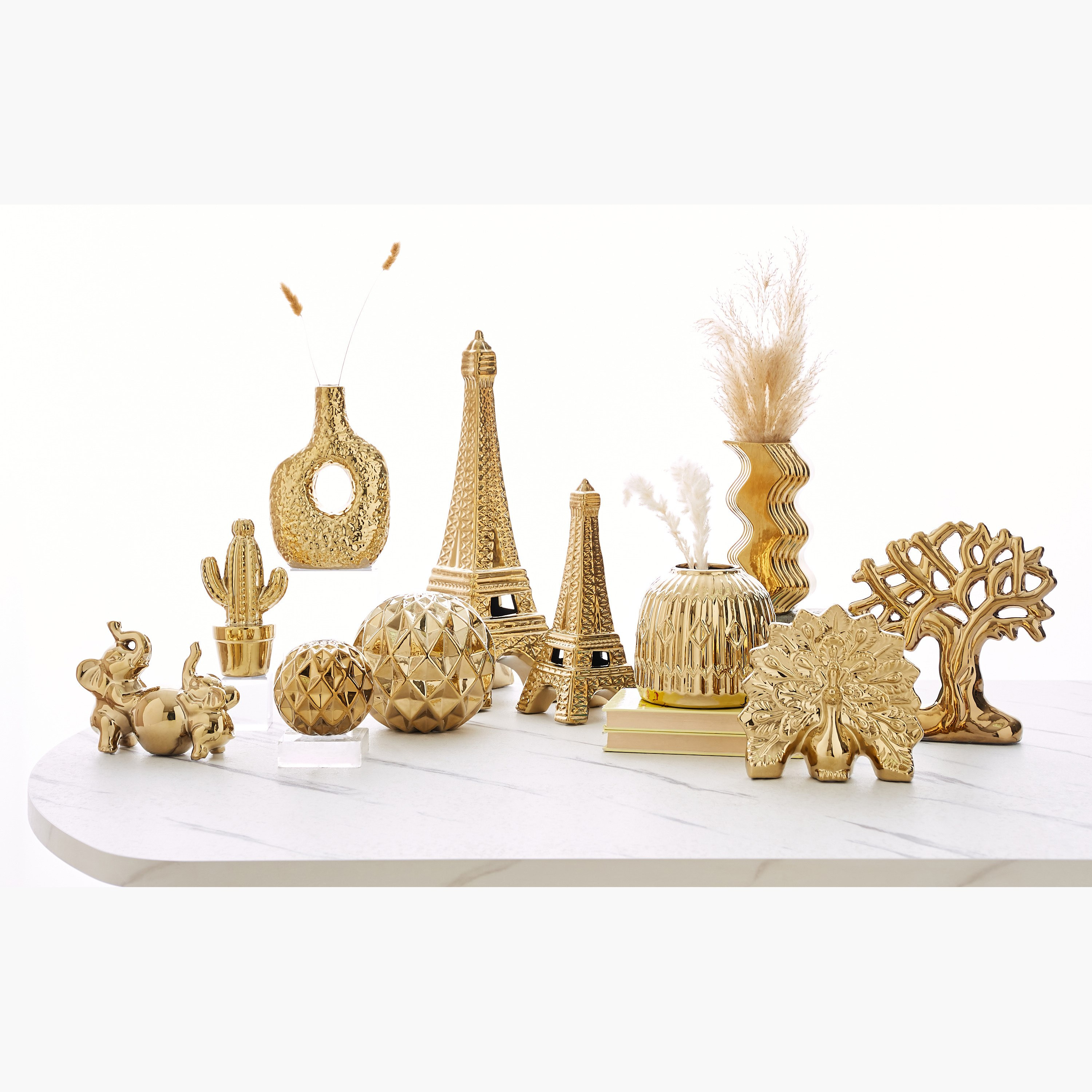 تمثال ديكور برج من جلايد - 16x16x40 سم-hbxhomeware-homedecor-figurinesandornaments-image-4