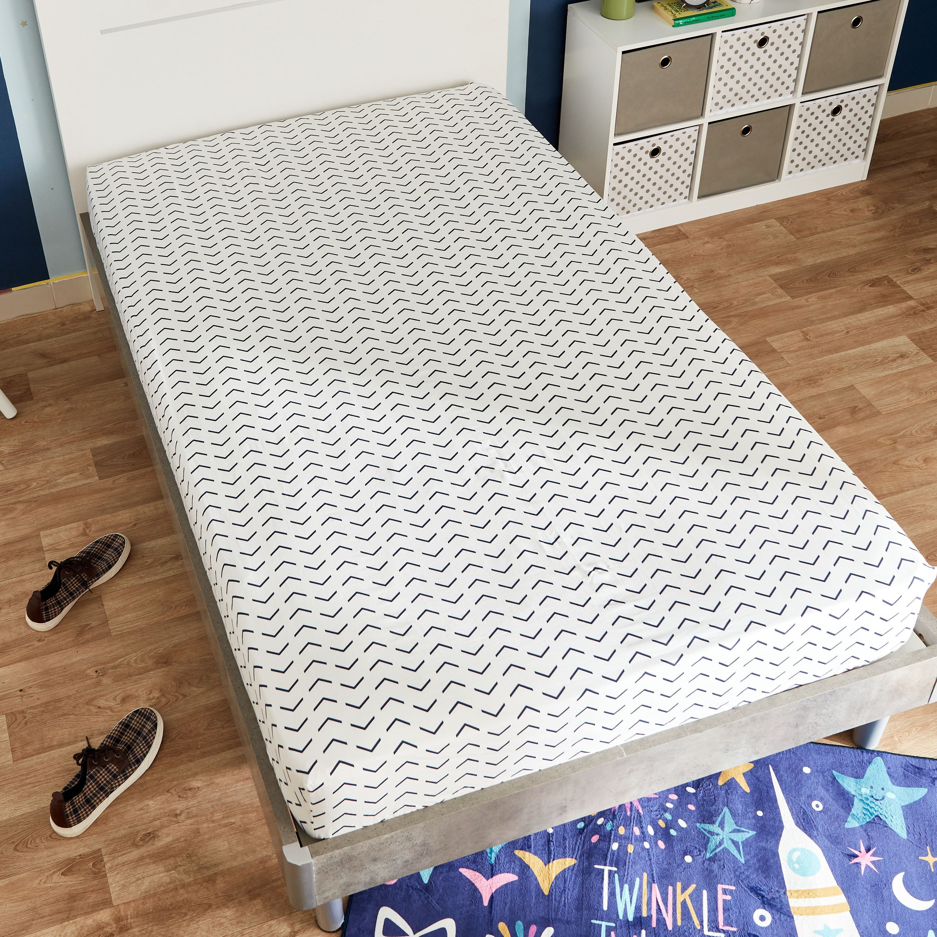 شرشف مطاطي قطن مزدوج كاباس من هاري - 120x200+25 سم-hbxhomeware-hbxkidsandyouth-image-3