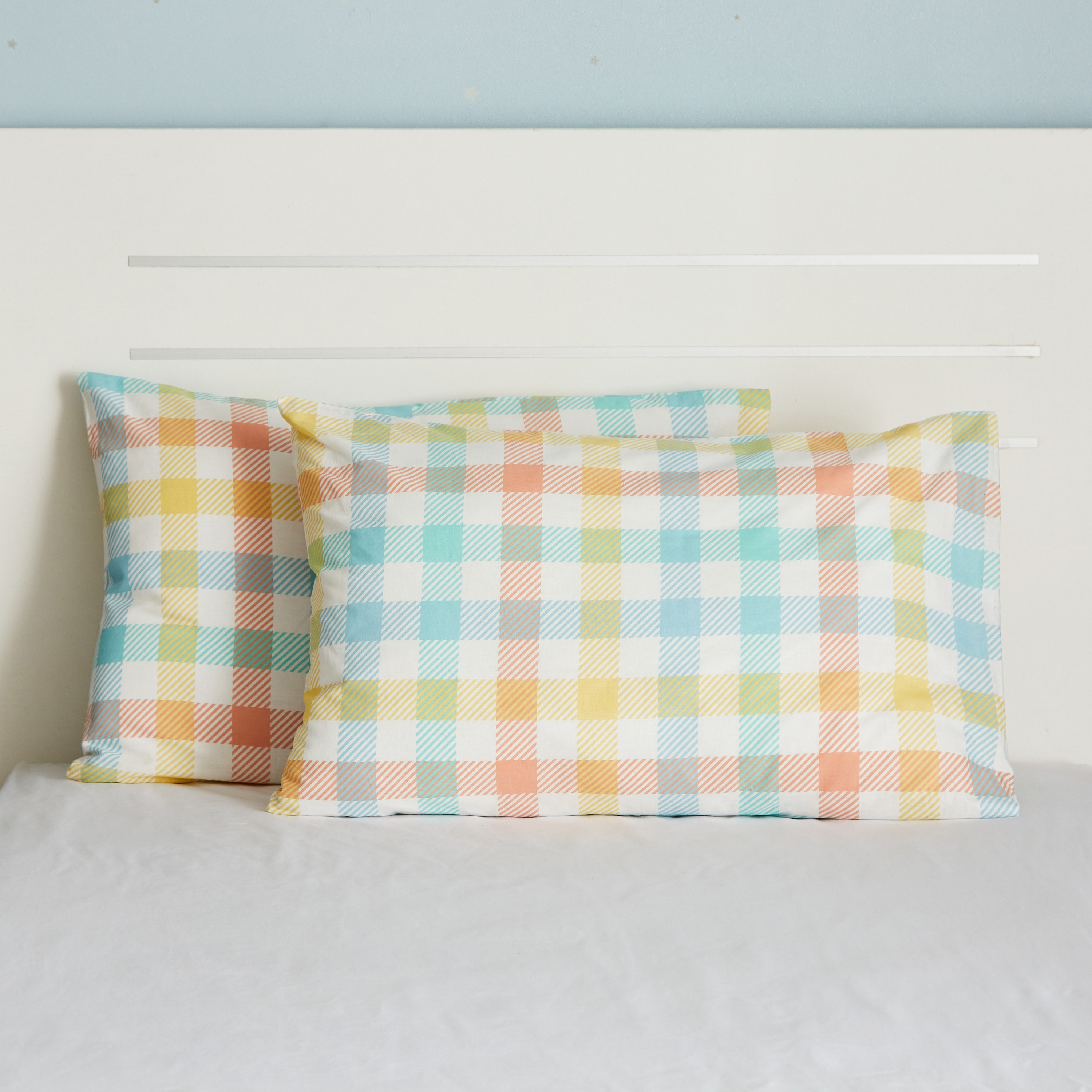 Yellow hot sale gingham pillow