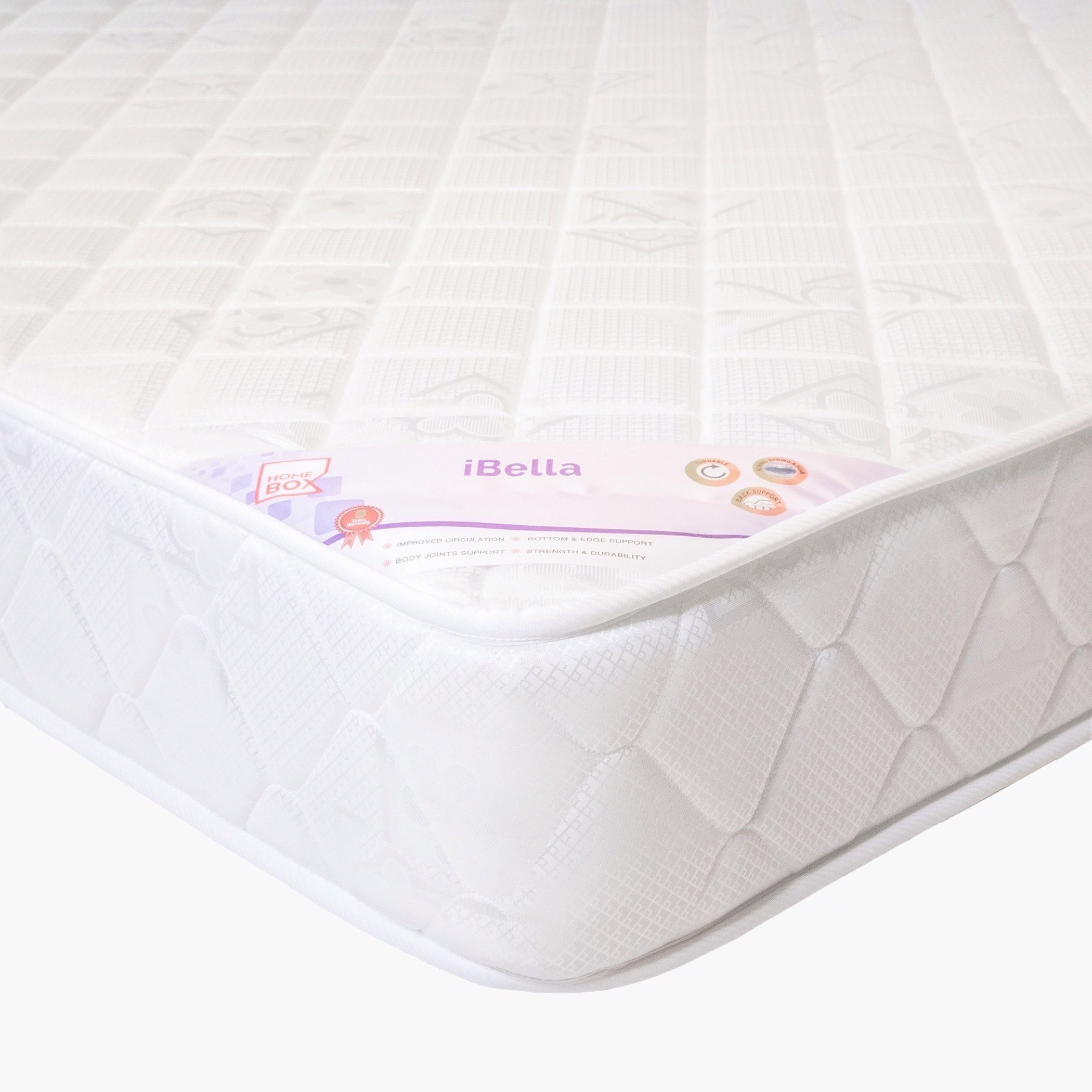 iBella Single Foam Bonnell Spring Mattress - 90x200x23 cm-hbxfurniture-bedroom-mattresses-single-image-2