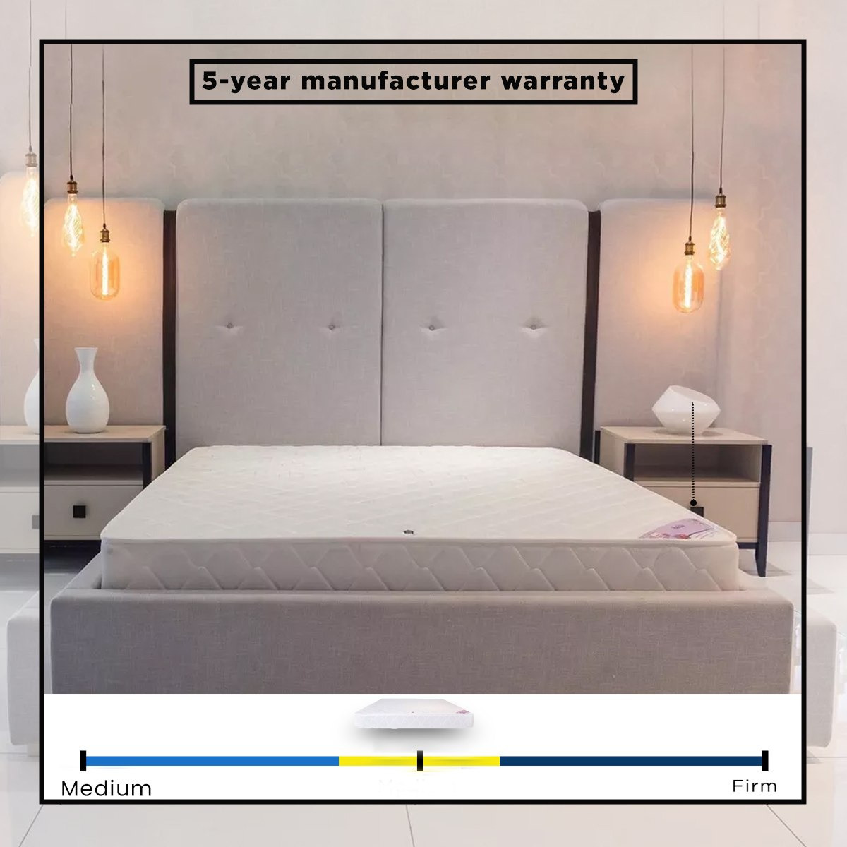 مرتبة كينج إسفنج بنوابض حلزونيّة من آي بيلا - 180x200x23 سم-hbxfurniture-mattresses-king-image-14