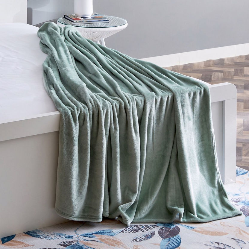 Nova Solid Flannel Twin Blanket - 140x200 cm-Blankets-image-4