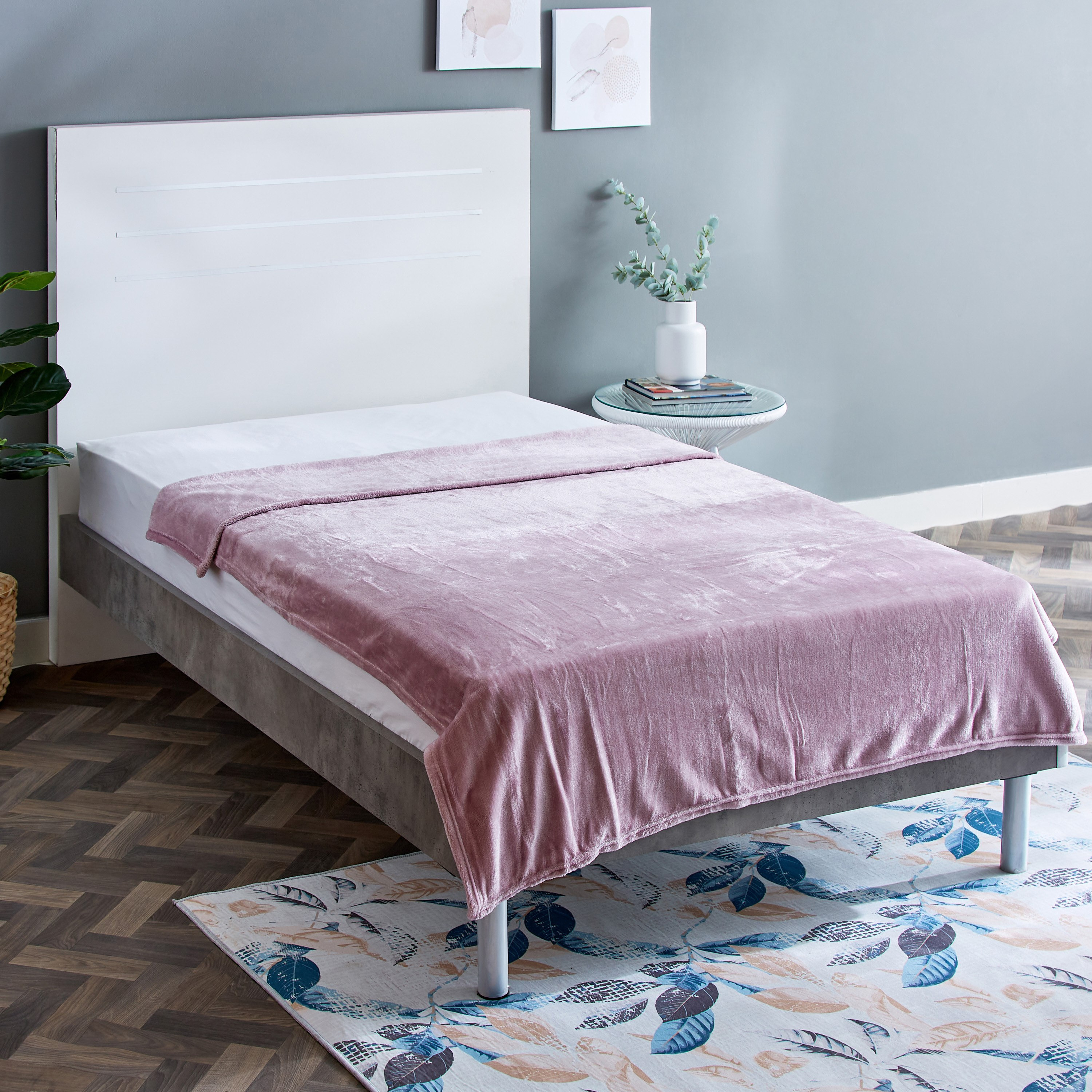 بطانية فلانيل مزدوجة سادة من نوفا - 200x140 سم-hbxhomeware-hbxbedroom-image-1