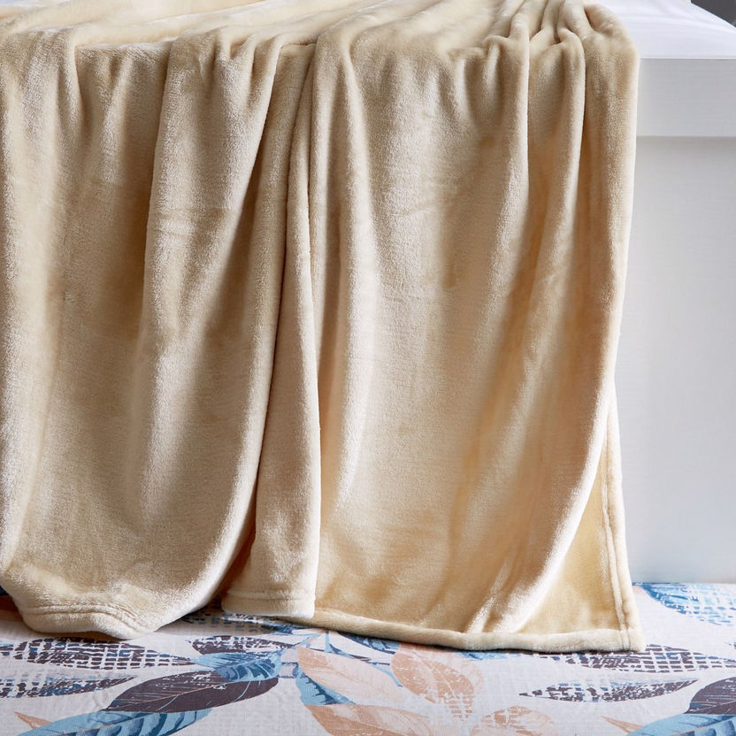 Nova Solid Queen Flannel Blanket - 200x220 cm-Blankets-image-3