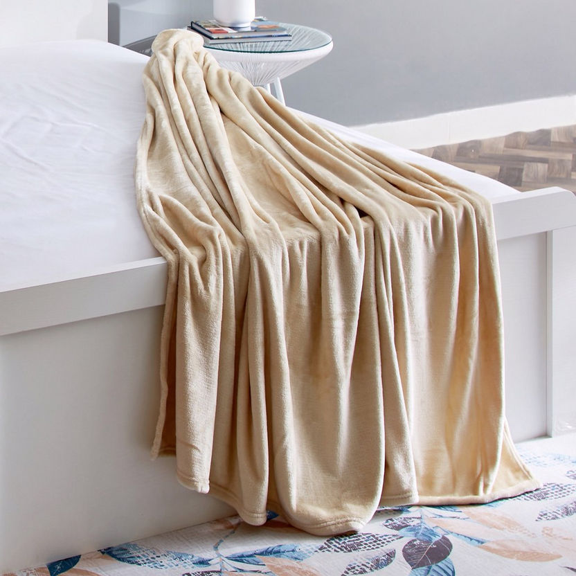 Nova Solid Queen Flannel Blanket - 200x220 cm-Blankets-image-4
