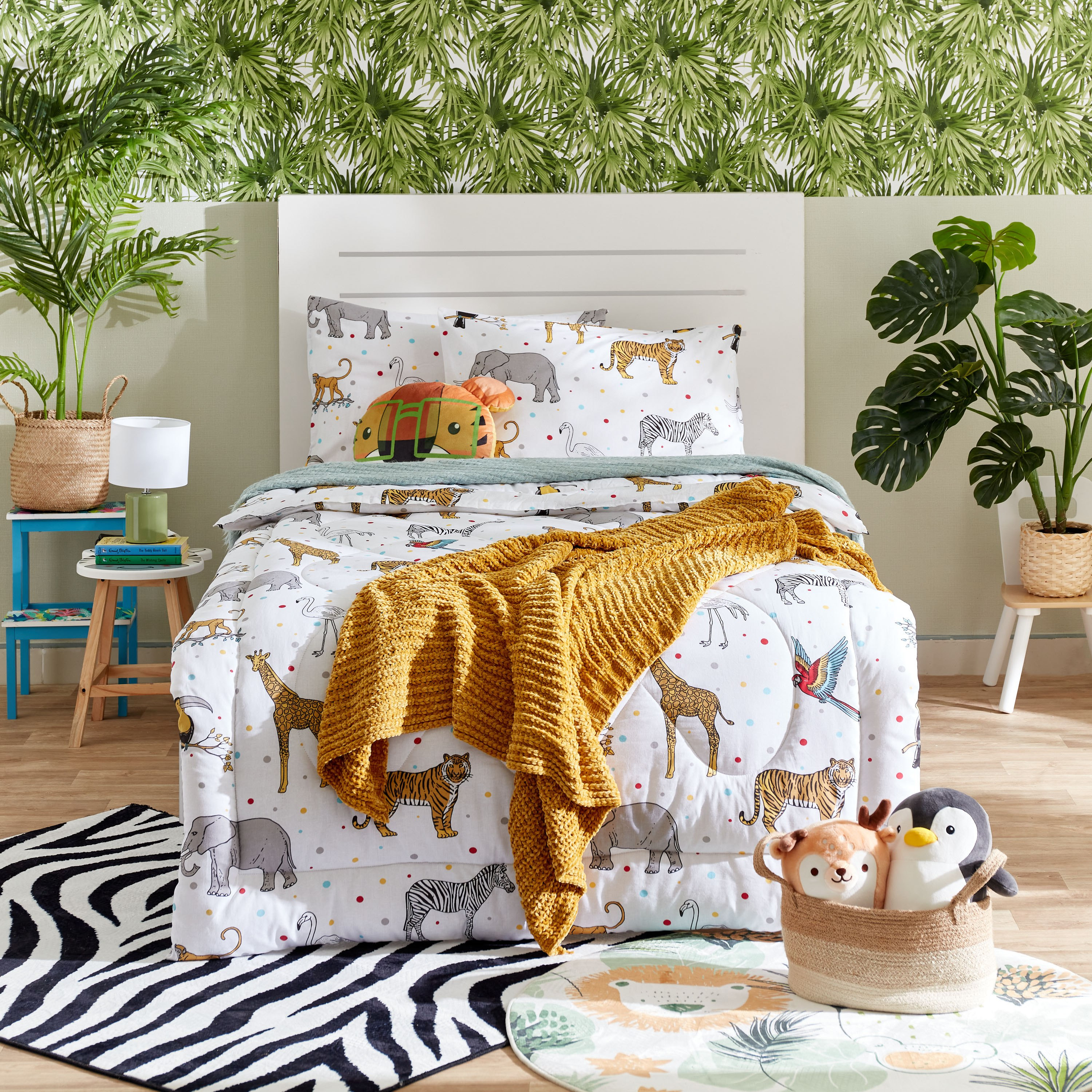 طقم لحاف قطن فردي سادة قطعتين من رون - 135x220 سم-hbxhomeware-hbxkidsandyouth-image-6