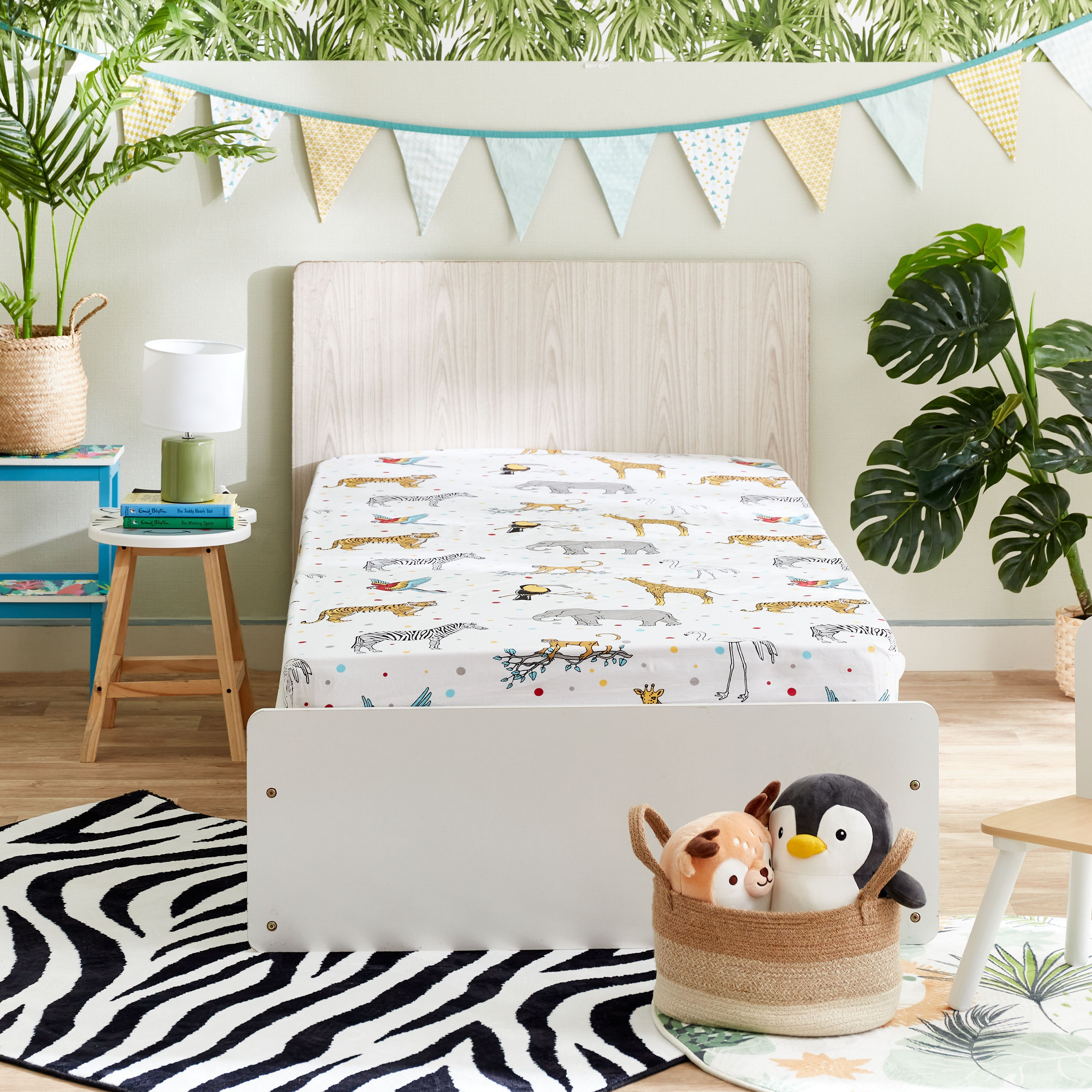 شرشف مطاطي قطن فردي سادة من رون - 90x200+25 سم-hbxhomeware-hbxkidsandyouth-image-2
