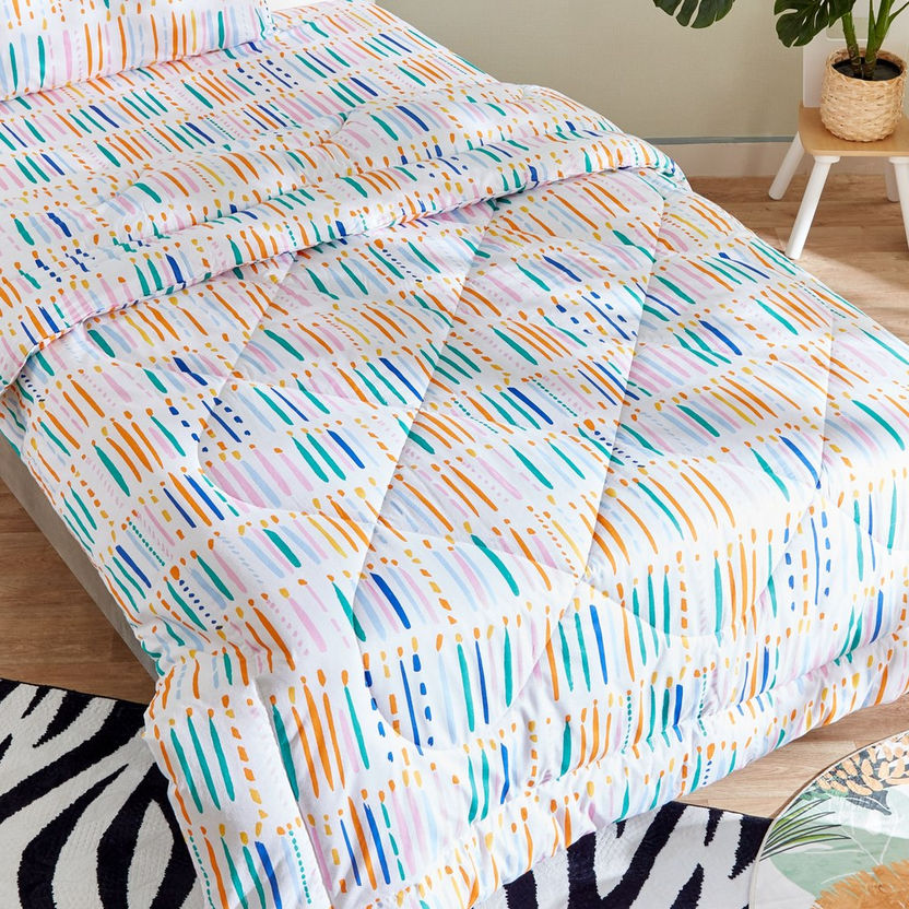 Ron Kapas 2-Piece Twin Cotton Comforter Set - 160x220 cm-Comforter Sets-image-2