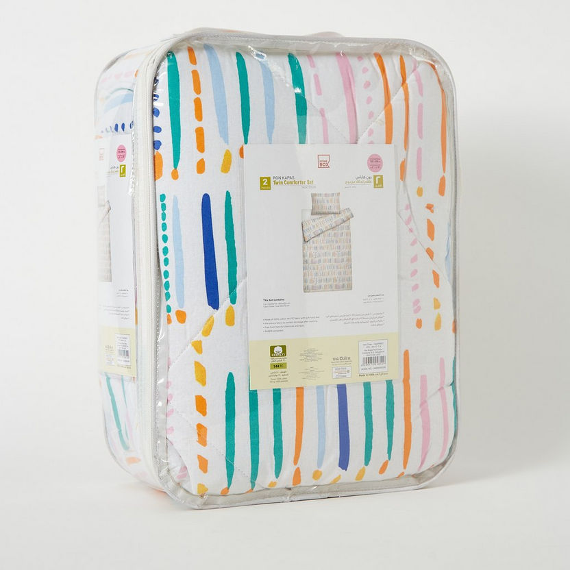 Ron Kapas 2-Piece Twin Cotton Comforter Set - 160x220 cm-Comforter Sets-image-7
