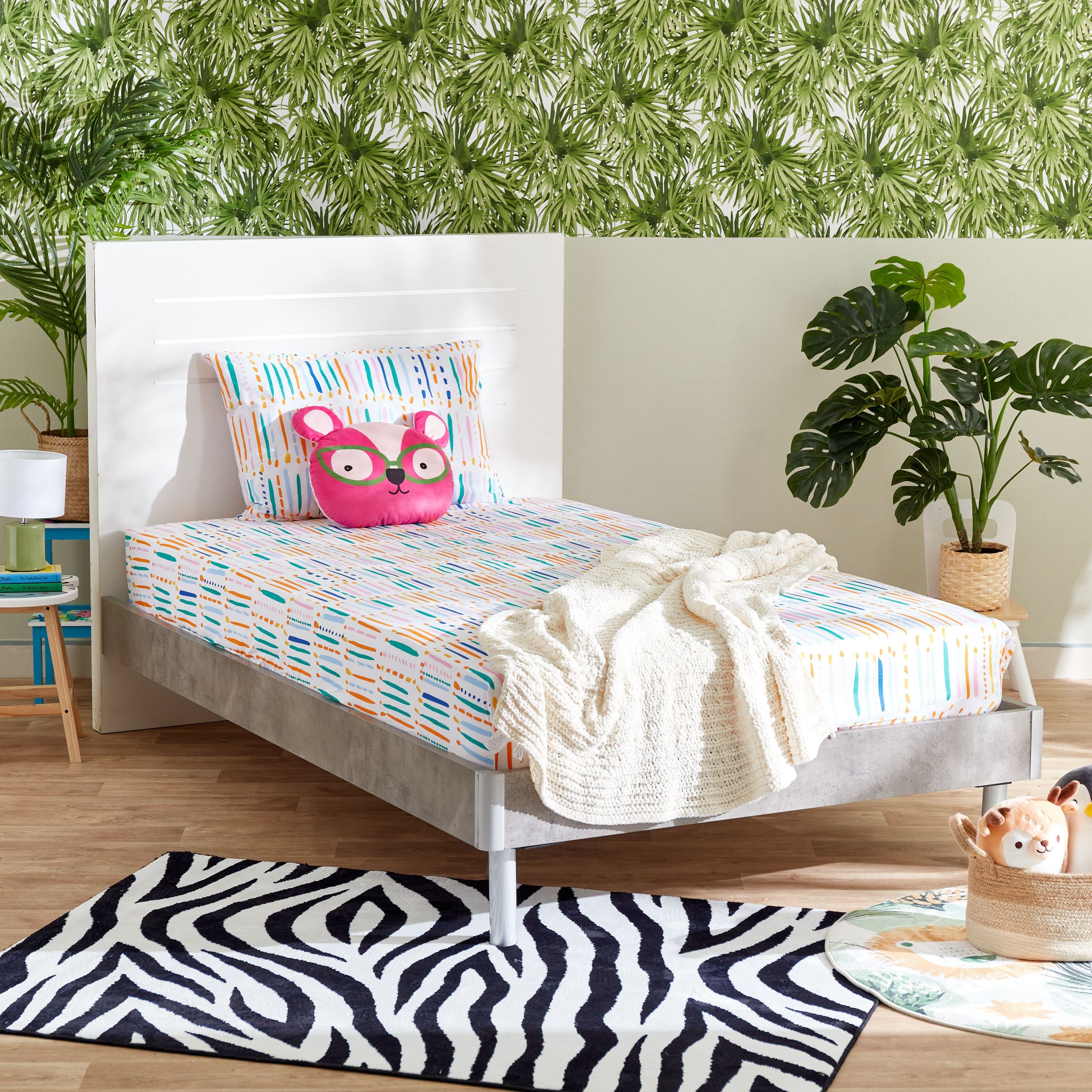 شرشف مطاطي قطن مزدوج من رون - 120x200+25 سم-hbxhomeware-hbxkidsandyouth-image-7
