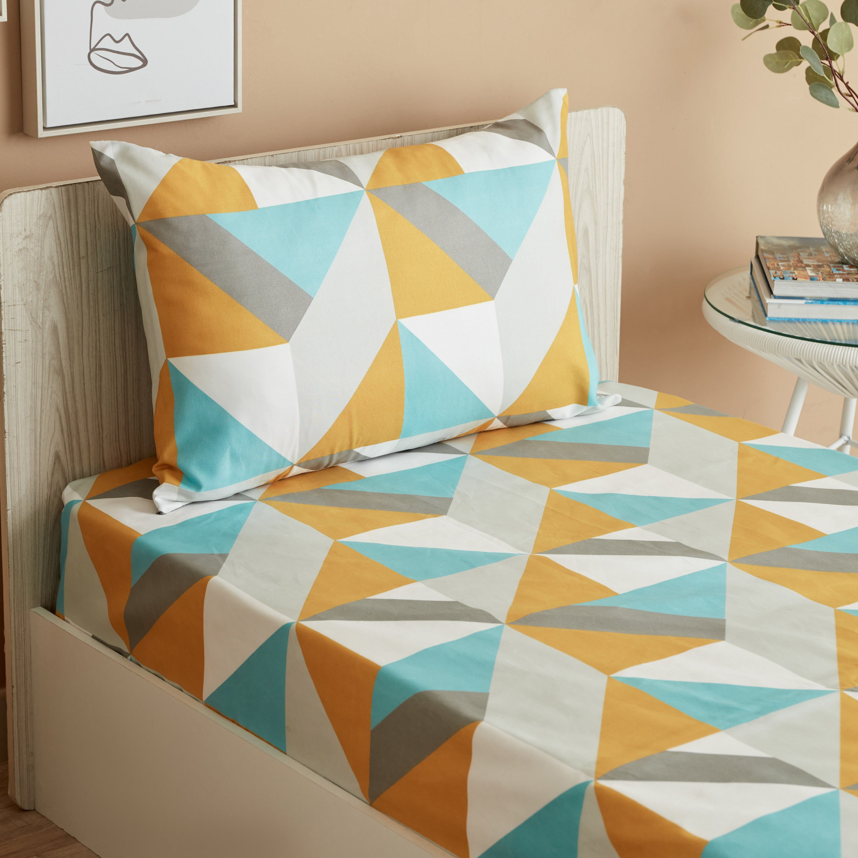 طقم شرشف مسطح فردي قطعتين من ماتريكس - 140x240 سم-hbxhomeware-hbxbedroom-image-3