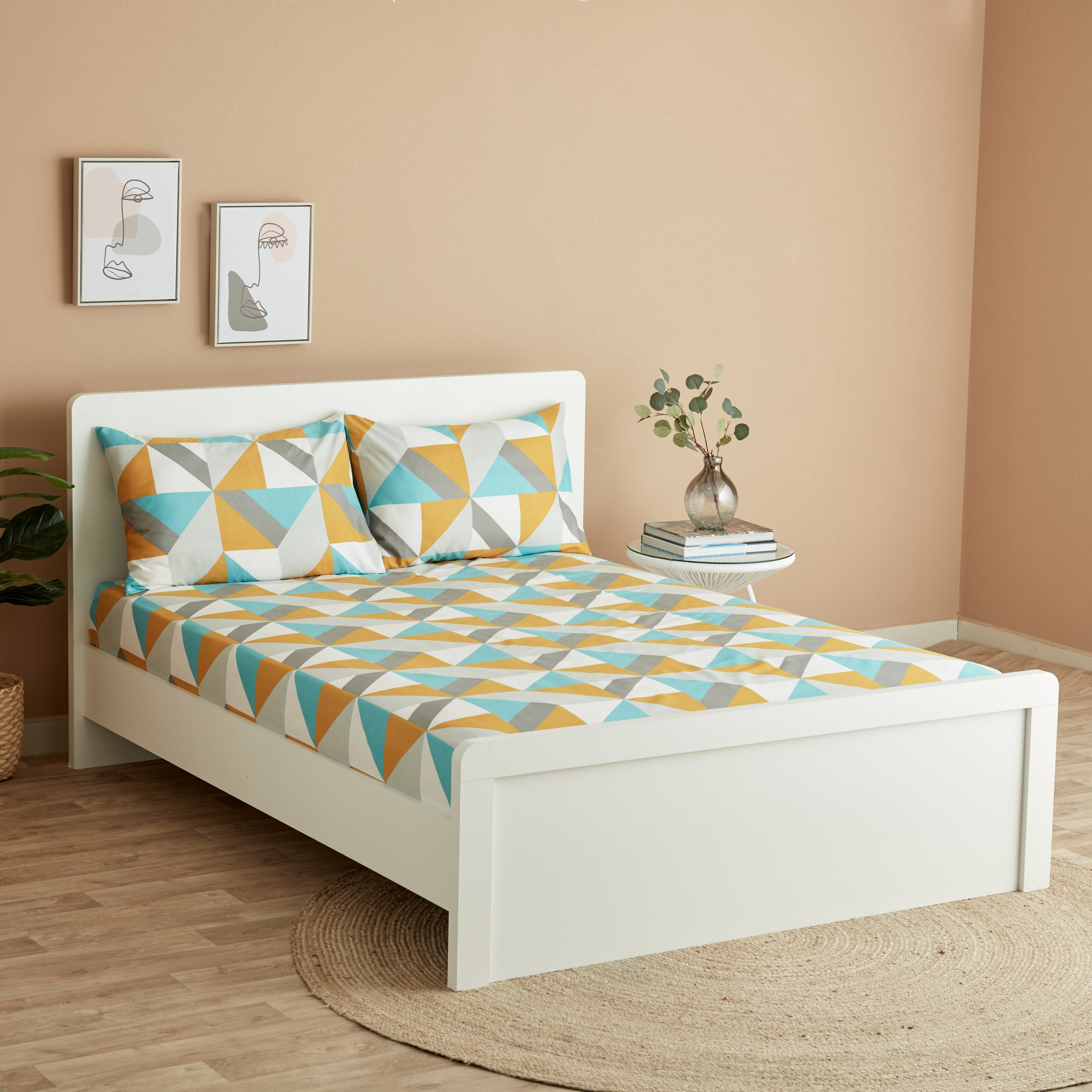 طقم شرشف مسطح كينج 3 قطع من ماتريكس - 240x240 سم-hbxhomeware-hbxbedroom-image-1