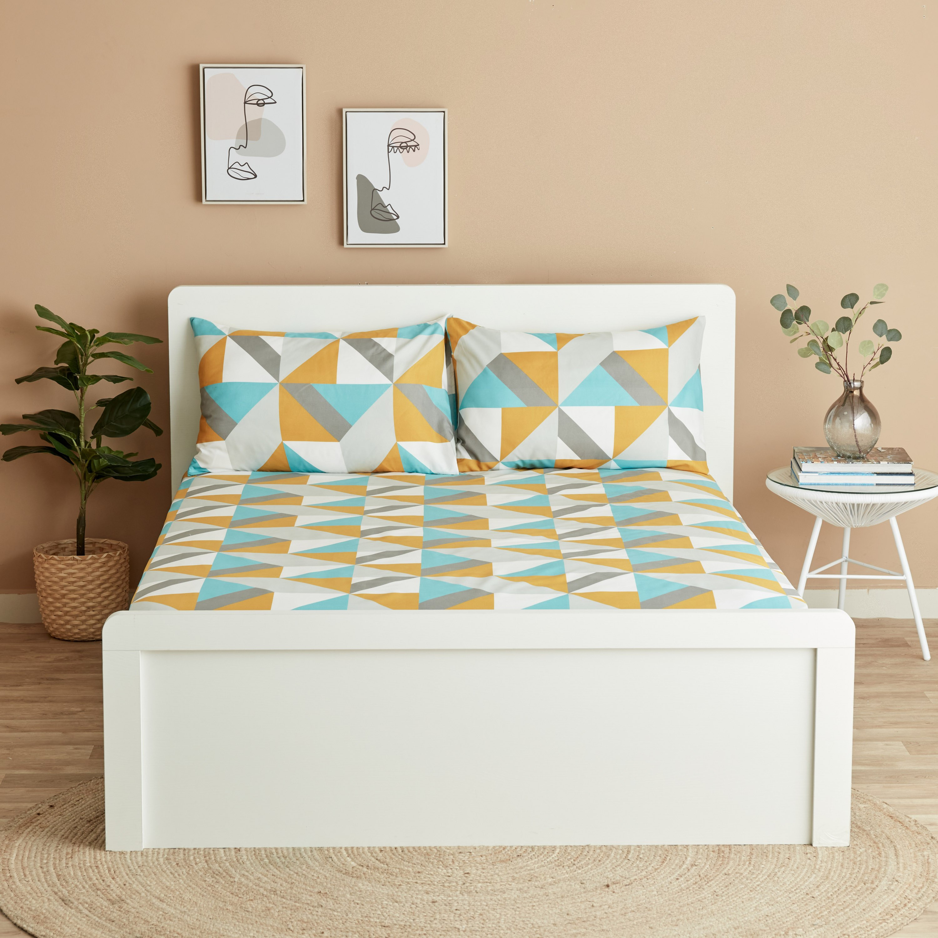 طقم شرشف مسطح كينج 3 قطع من ماتريكس - 240x240 سم-hbxhomeware-hbxbedroom-image-2