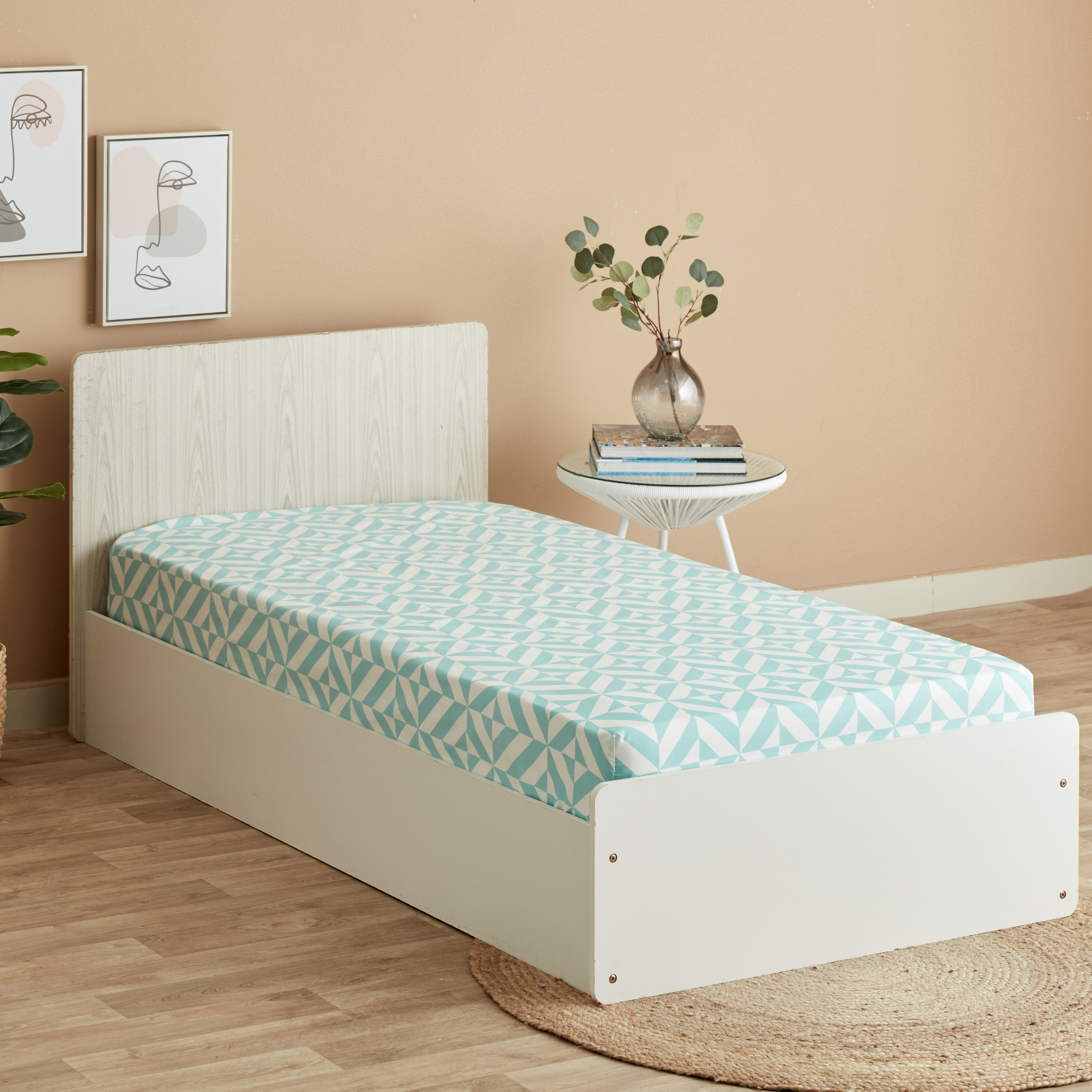 شرشف مطّاطي فردي من ماتريكس - 90x200+25 سم-hbxhomeware-hbxbedroom-image-1