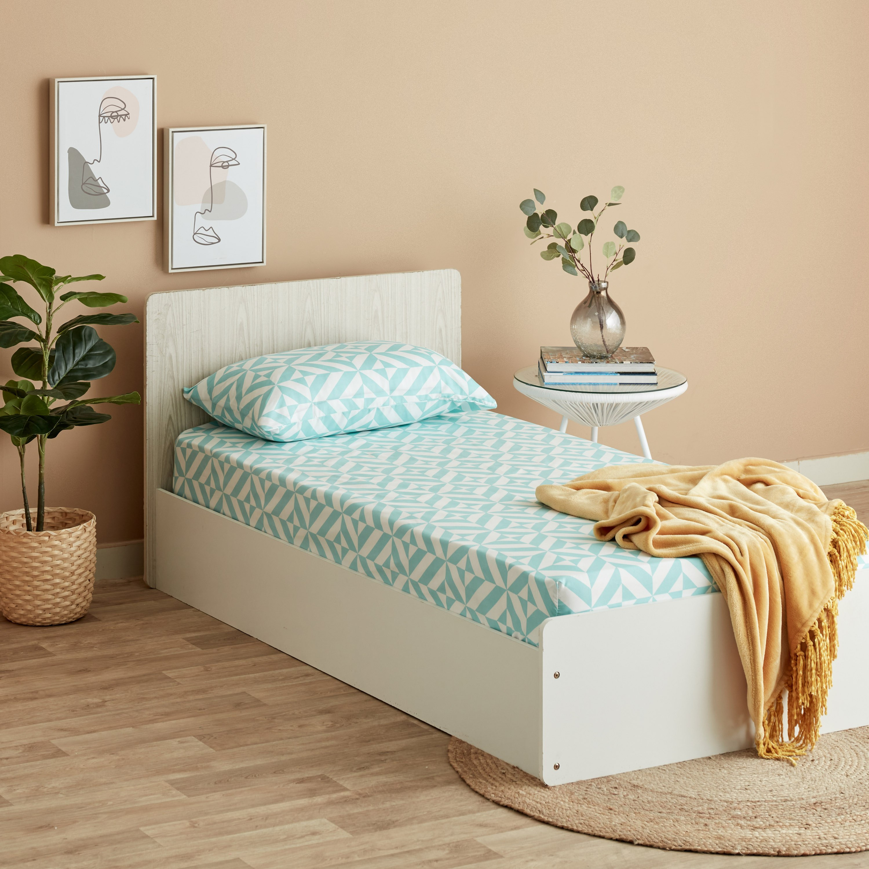 شرشف مطّاطي فردي من ماتريكس - 90x200+25 سم-hbxhomeware-hbxbedroom-image-7