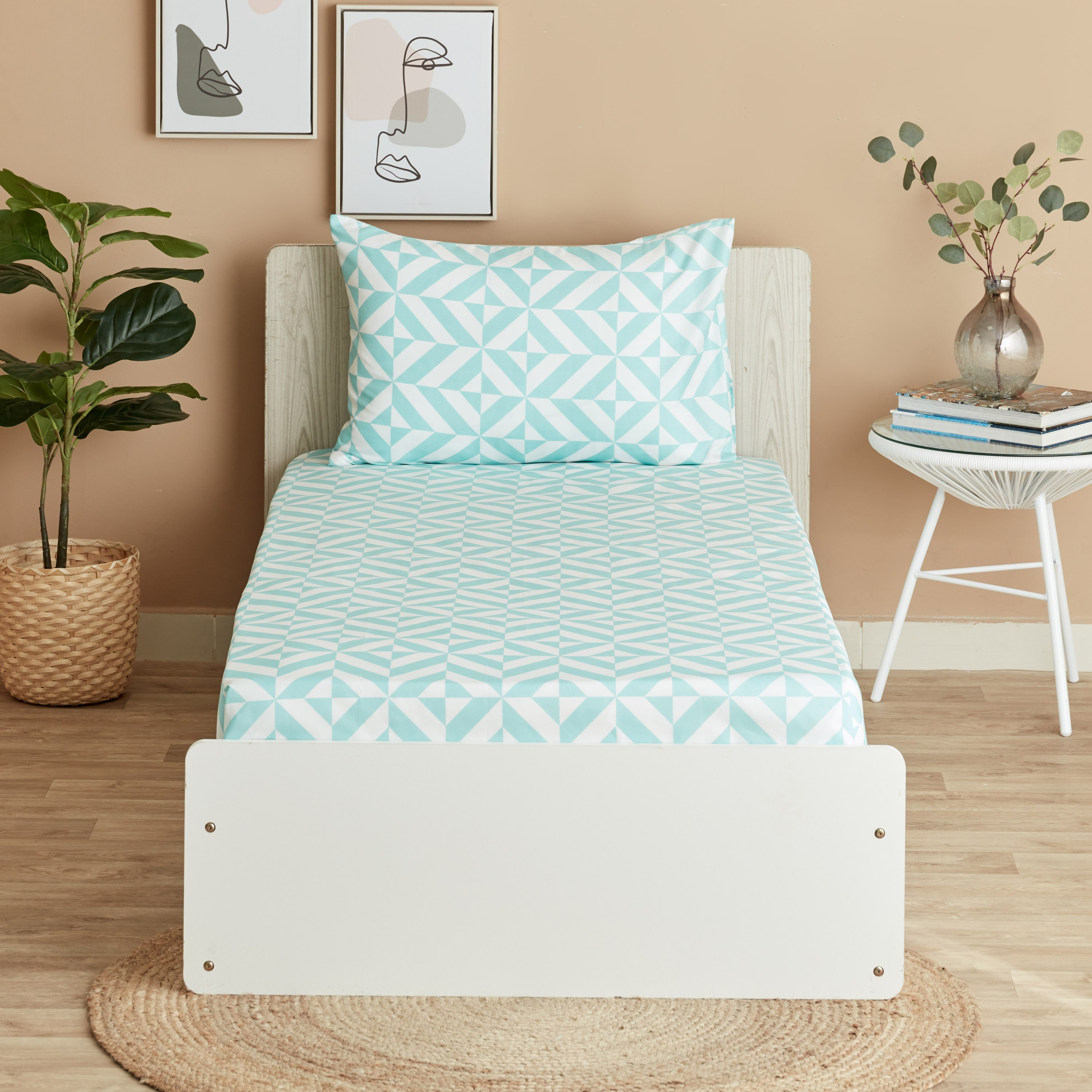 طقم شرشف مسطح فردي قطعتين من ماتريكس - 140x240 سم-hbxhomeware-hbxbedroom-image-2