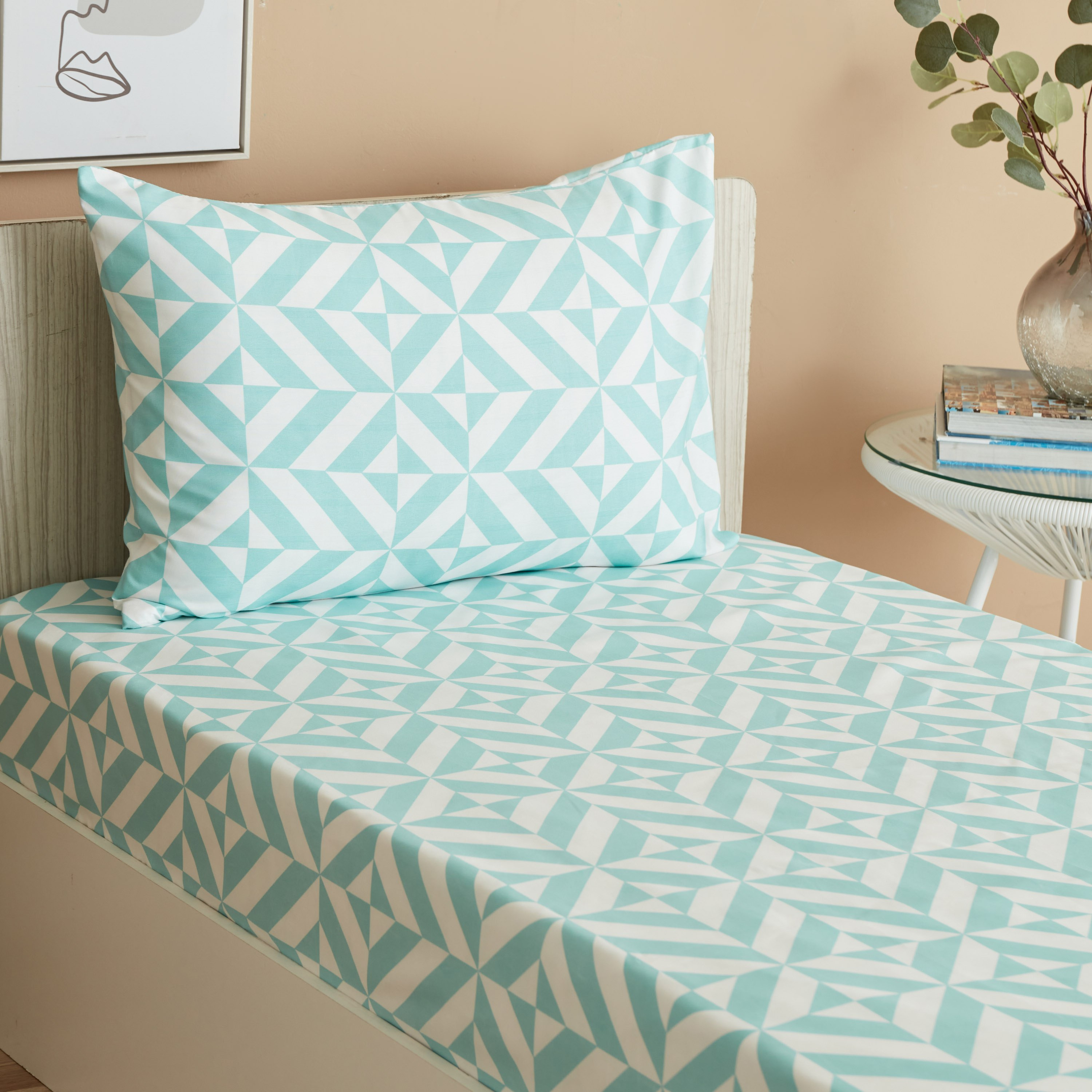 طقم شرشف مسطح فردي قطعتين من ماتريكس - 140x240 سم-hbxhomeware-hbxbedroom-image-3