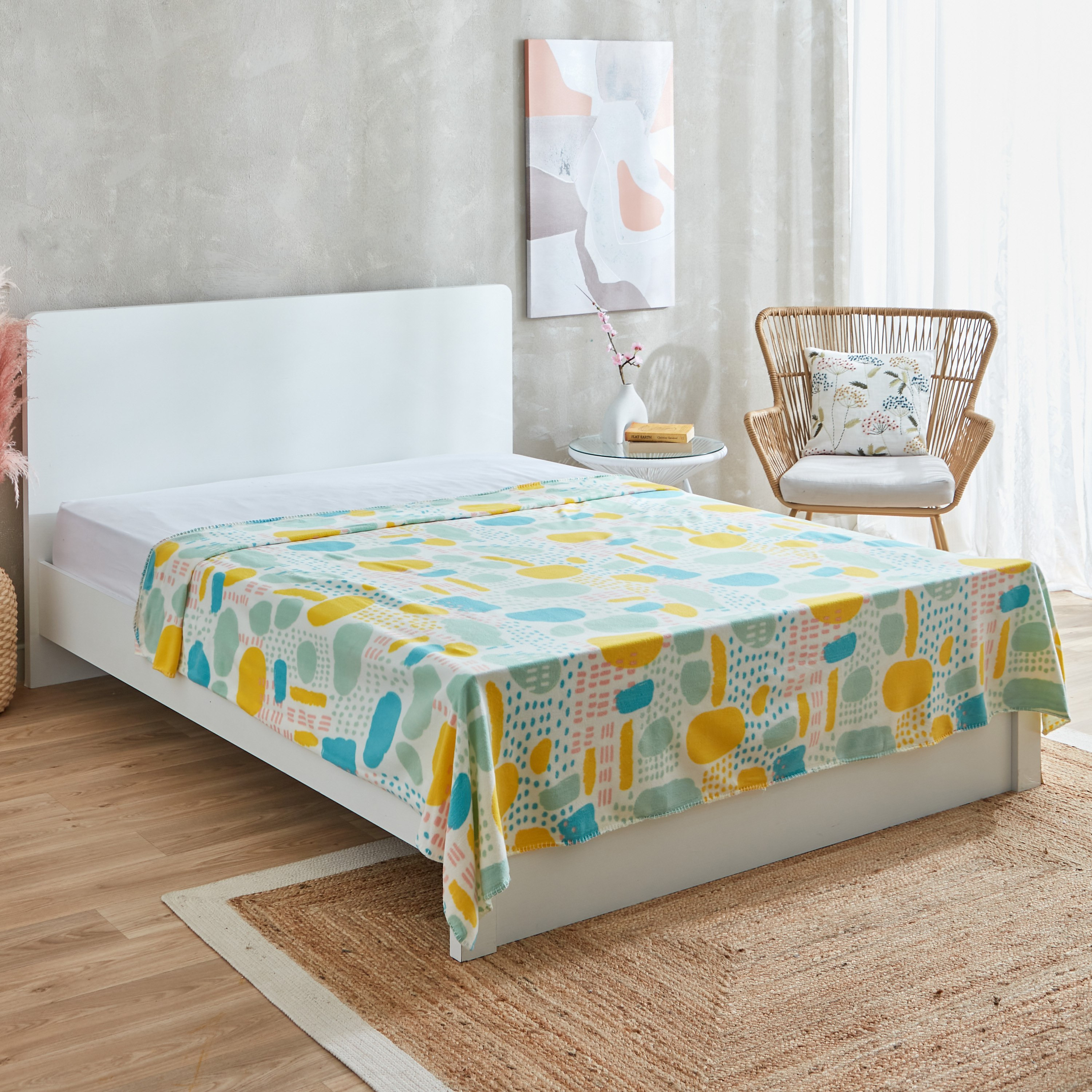 بطانية صوف بولار كوين بطبعات لويس من أتلانتا - 220x200 سم-hbxhomeware-hbxbedroom-image-1