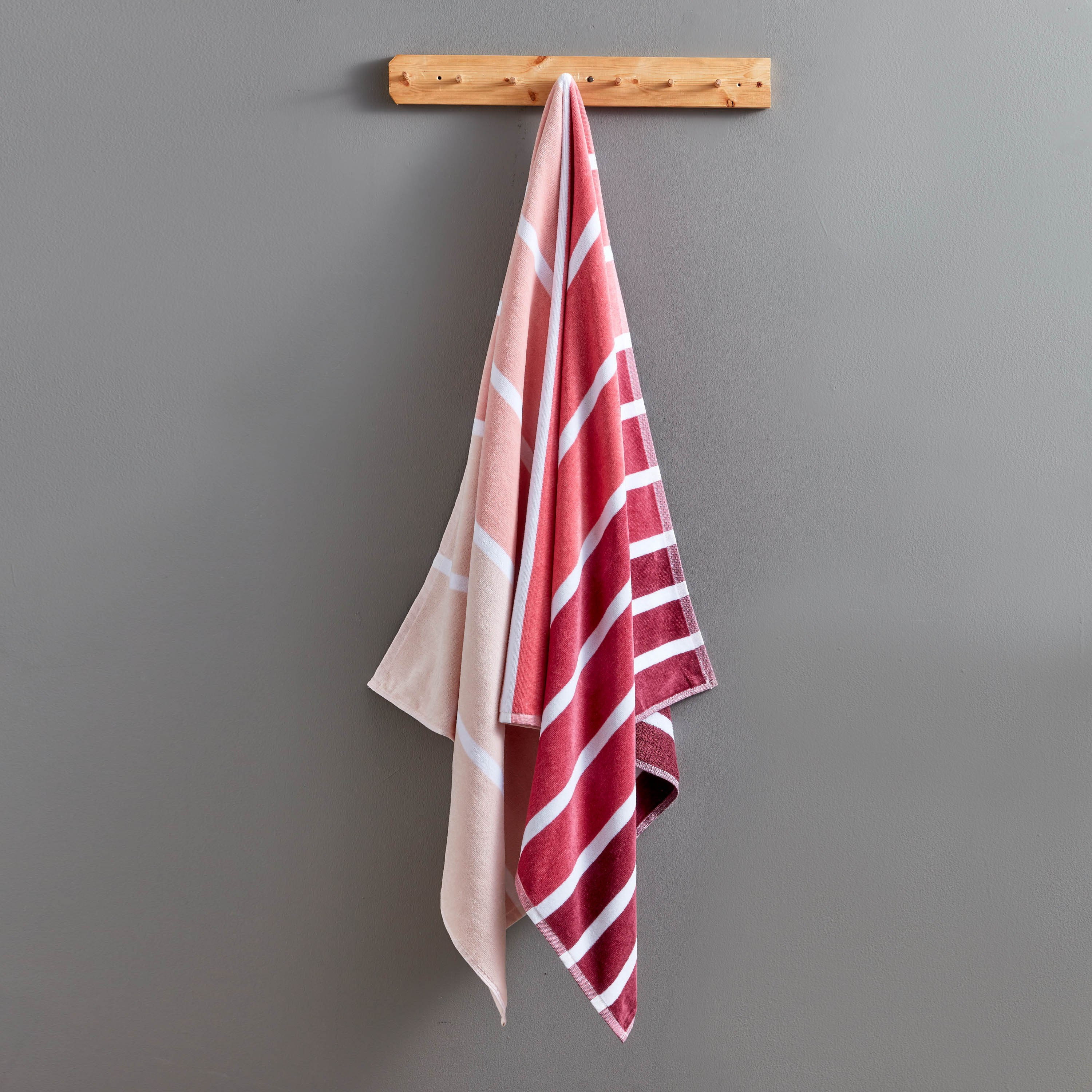 Vivid Stripes Cotton Beach Towel - 86x160 cm-hbxbathroom-bathroomtextiles-image-1