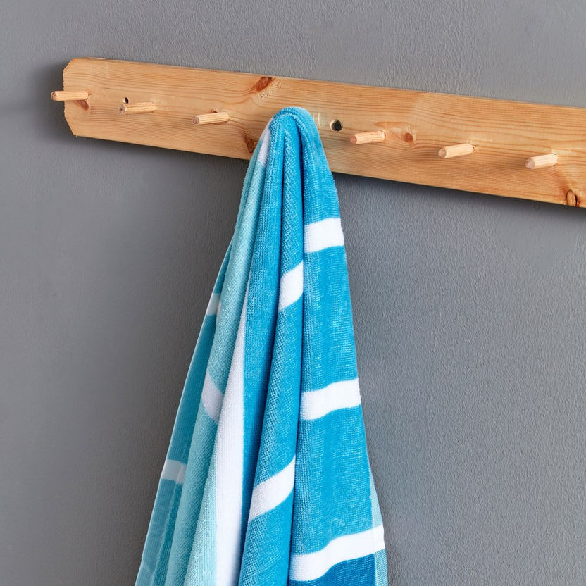Vivid Stripes Cotton Beach Towel - 86x160 cm-Bathroom Textiles-image-2