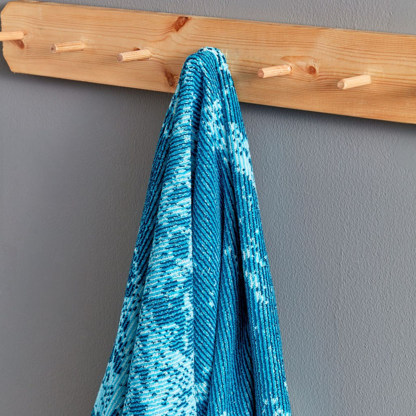 Vivid Wave Cotton Beach Towel - 86x160 cm-Bathroom Textiles-image-2