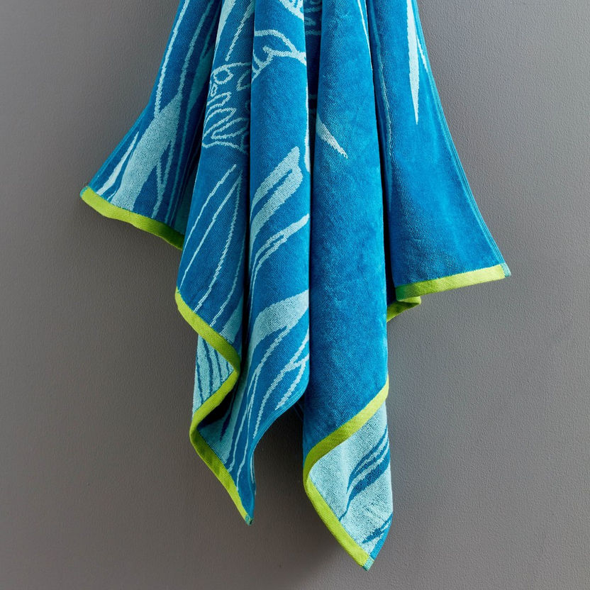Vivid Turtle Cotton Beach Towel - 86x160 cm-Bathroom Textiles-image-1