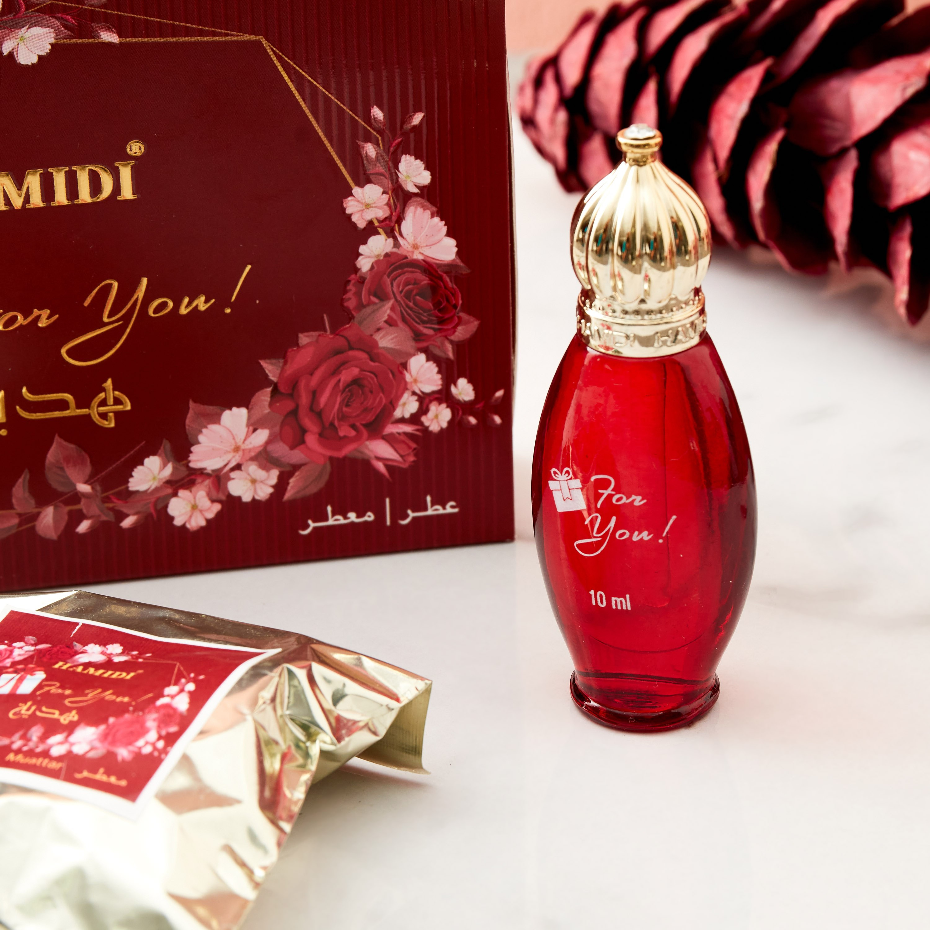 طقم إهداء عطر 10 مل ومعطّر 24 جرام فور يو من كالا حامدي-hbxdecorandfurnishings-homefragrance-roomfreshnersandaromamist-image-3