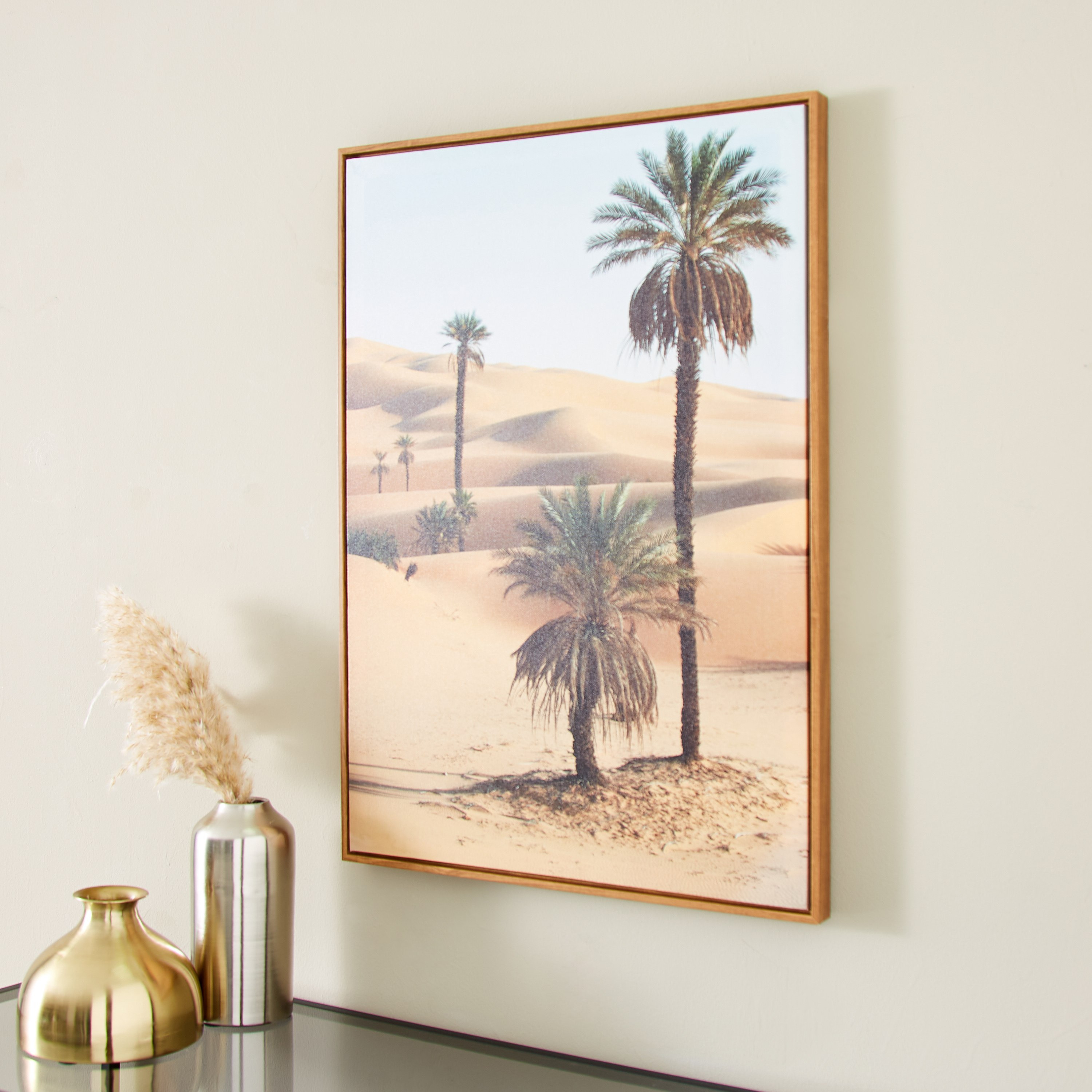 زينة حائط كانفاس مؤطرة بطبعات نخلة من جالا - 50x70x2.8 سم-hbxhomeware-hbxdecorandfurnishings-image-2