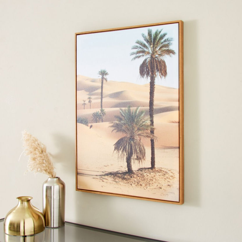 Gala Palm Tree Framed Canvas Wall Art - 50x70x2.8 cm-Framed Pictures-image-1