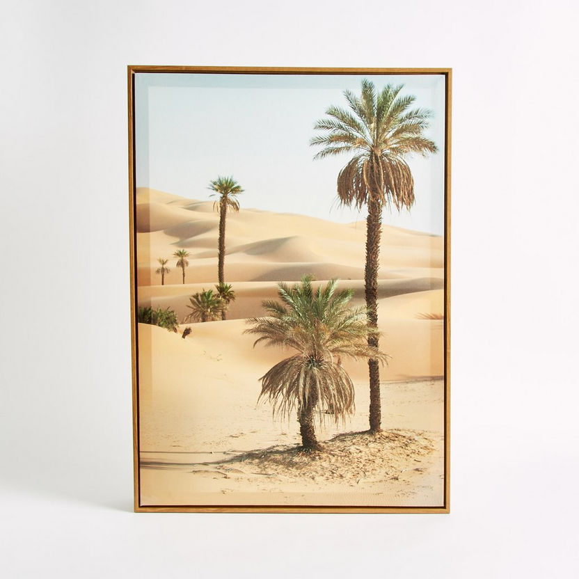 Gala Palm Tree Framed Canvas Wall Art - 50x70x2.8 cm-Framed Pictures-image-4