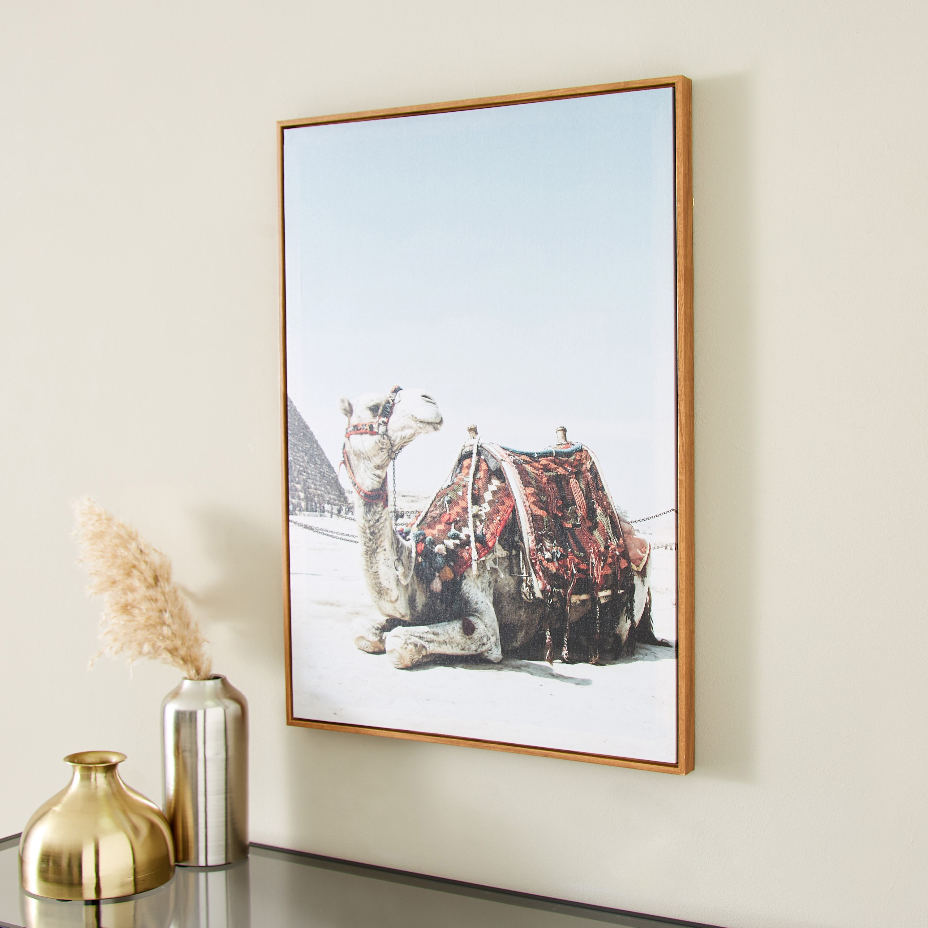 لوحة كانفاس مؤطرة بطبعات جمل من جالا - 50x70x2.8 سم-hbxhomeware-hbxdecorandfurnishings-image-2