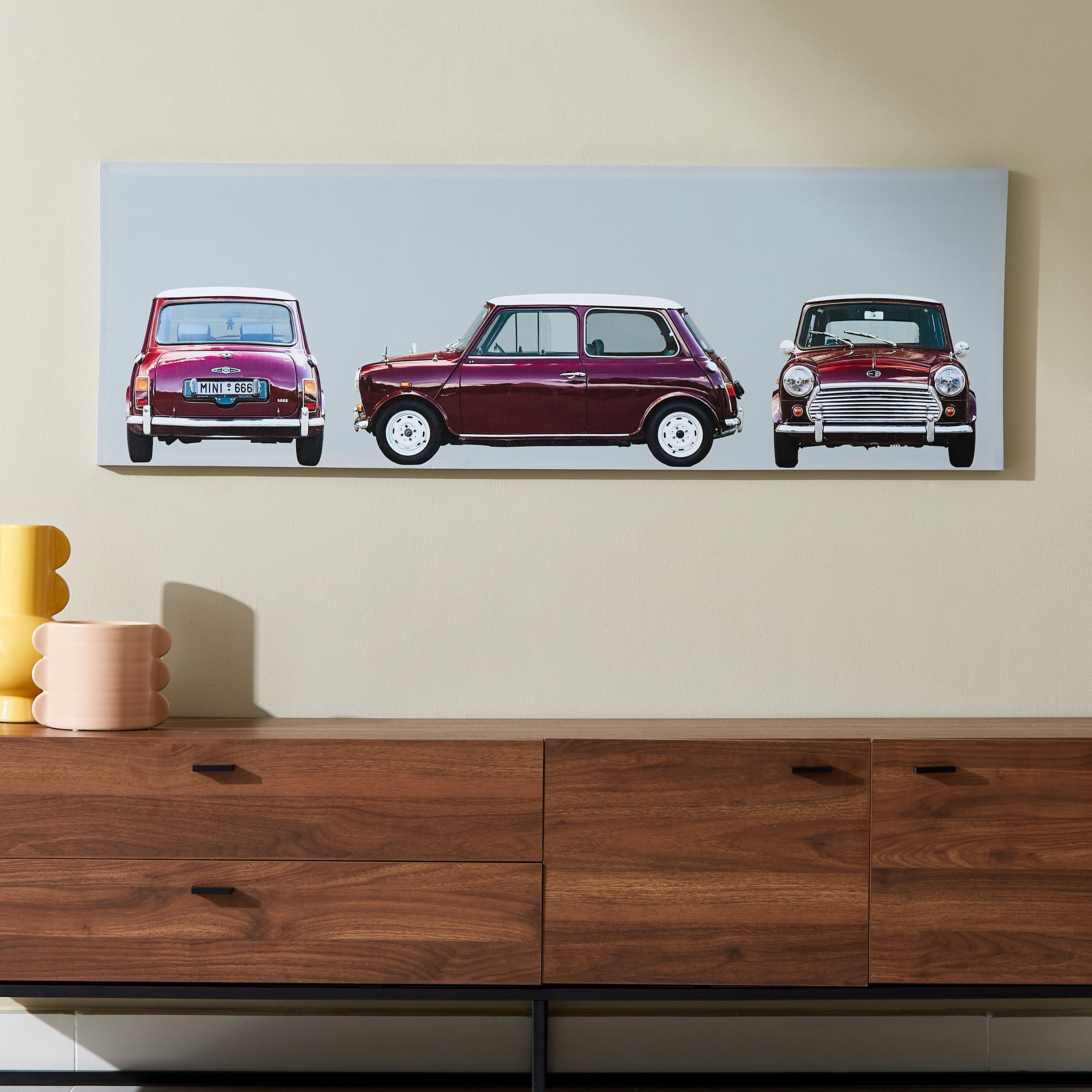 لوحة كانفاس بطبعات سيارة معتّقة من جالا - 40x120x2.5 سم-hbxhomeware-hbxdecorandfurnishings-image-1