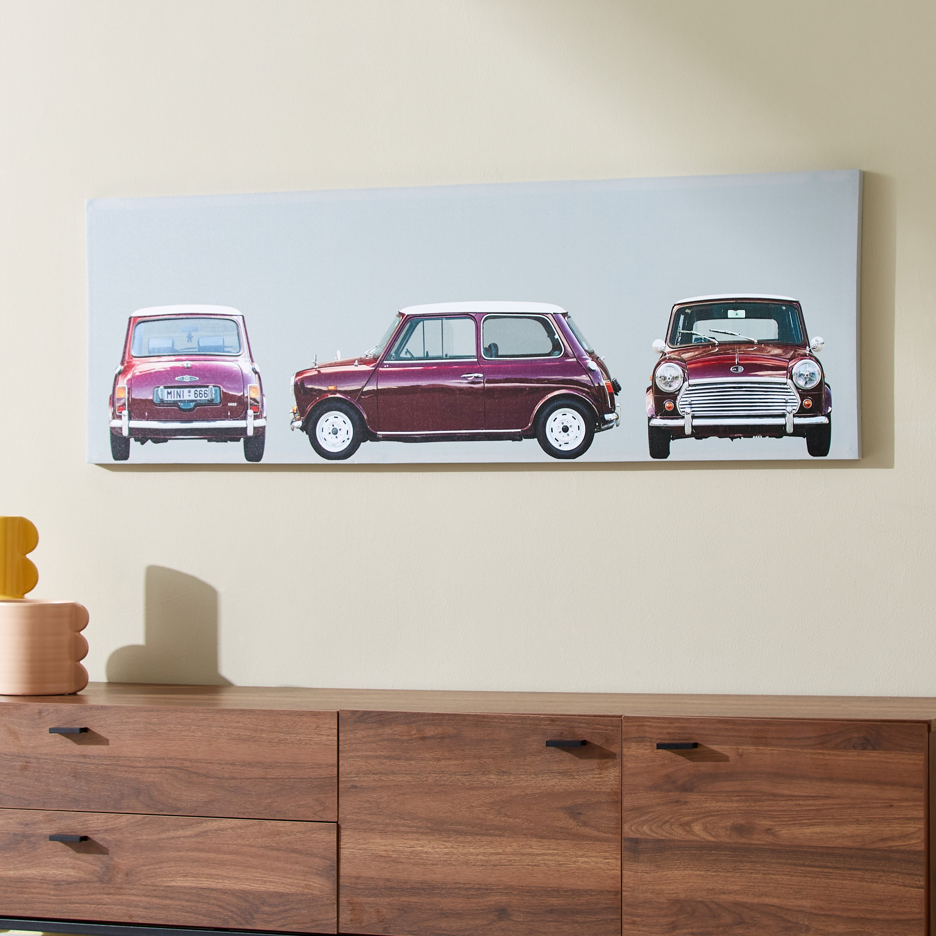 لوحة كانفاس بطبعات سيارة معتّقة من جالا - 40x120x2.5 سم-hbxhomeware-hbxdecorandfurnishings-image-2