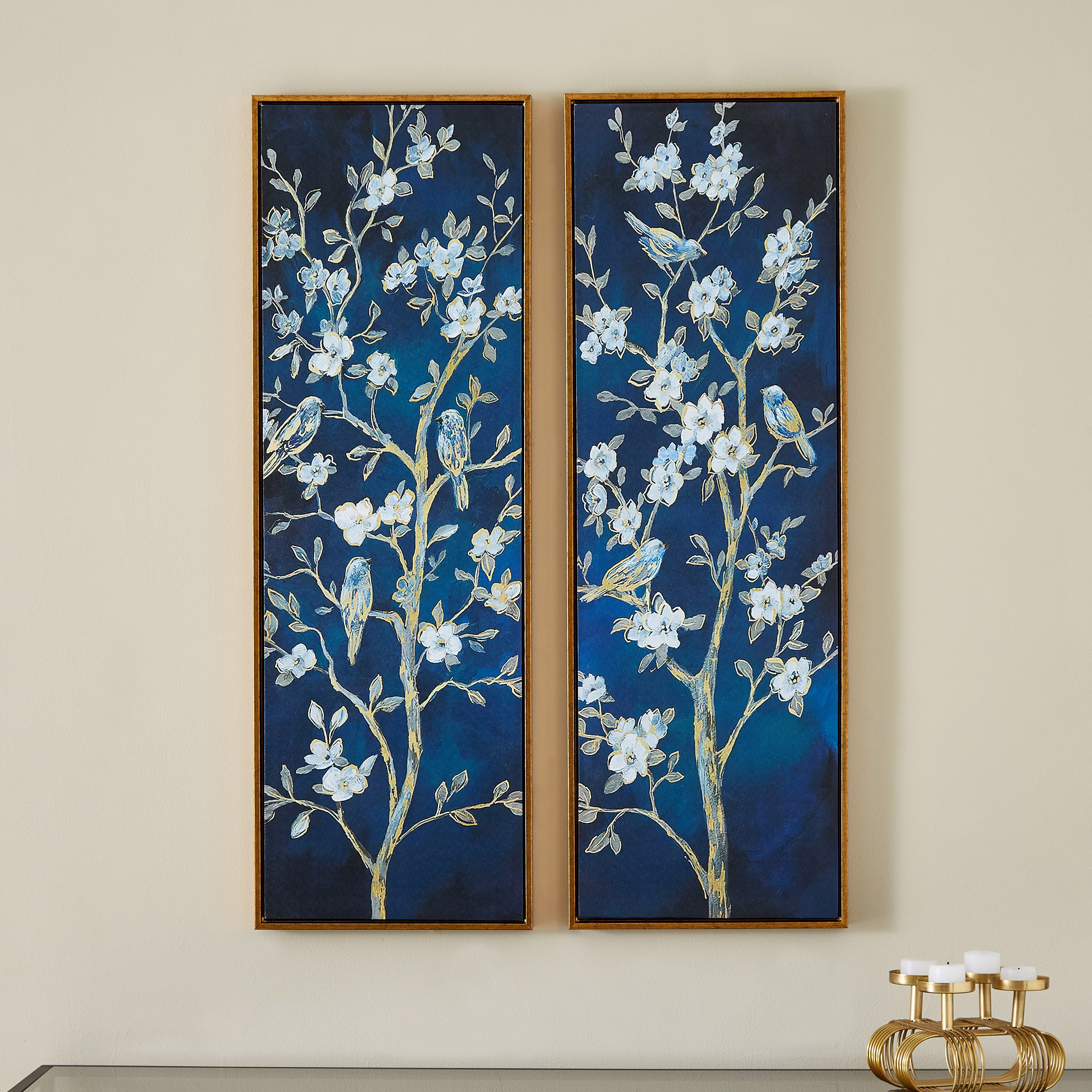 Gala Floral 2-Piece Framed Canvas Wall Art Set - 30x90x2.8 cm-PROMO_HB_AE_B1G1_250925-image-1