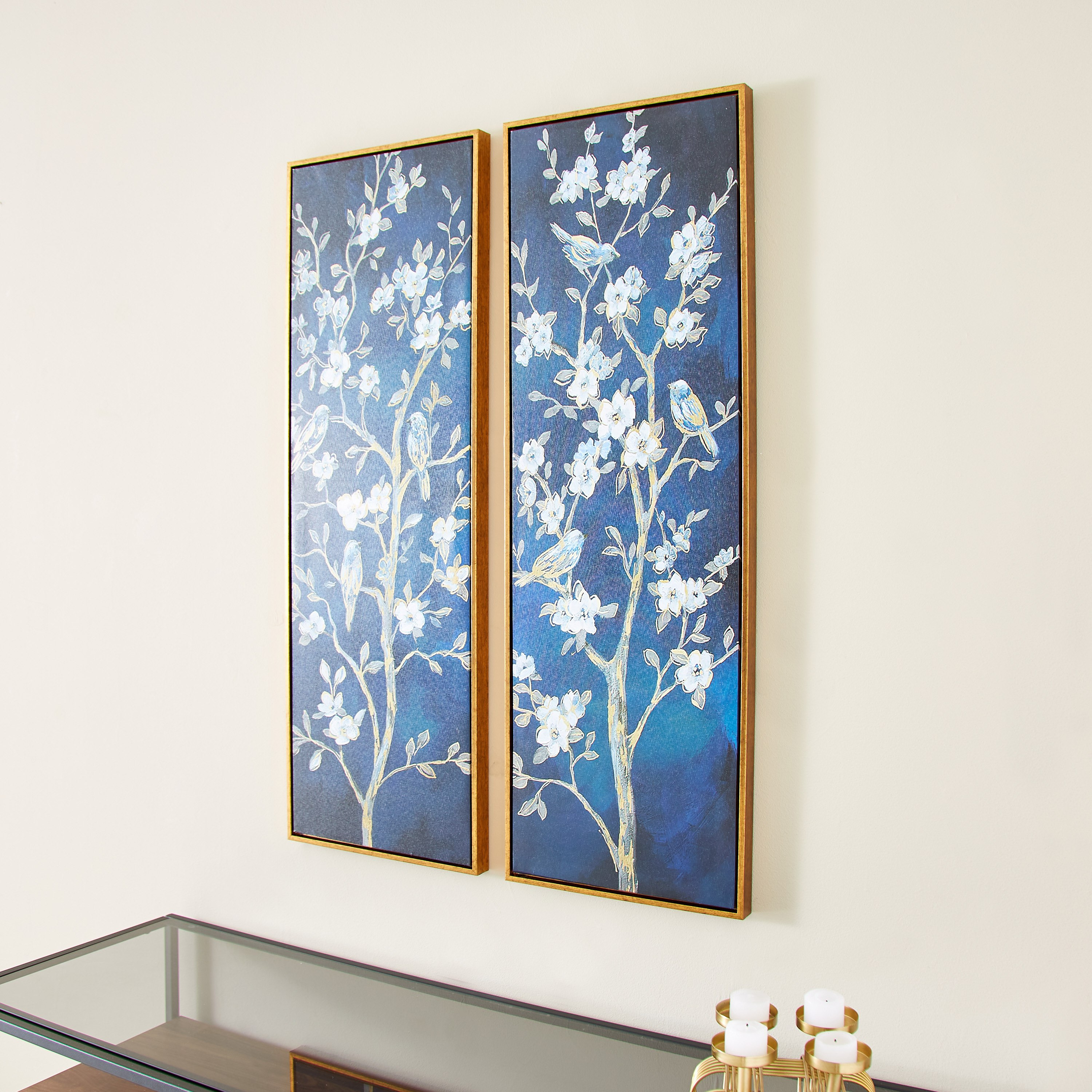 Gala Floral 2-Piece Framed Canvas Wall Art Set - 30x90x2.8 cm-PROMO_HB_AE_B1G1_250925-image-2